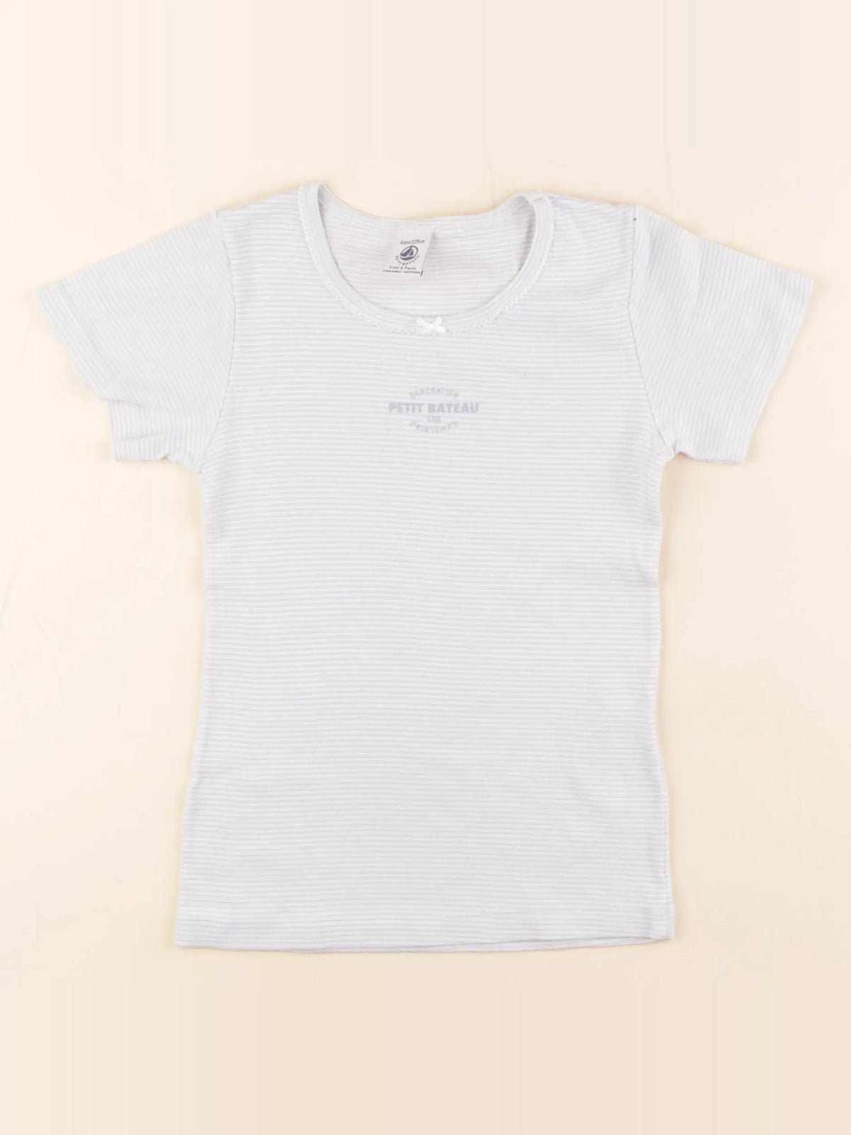 Petit Bateau - maillot de corps bleu - 8 ans