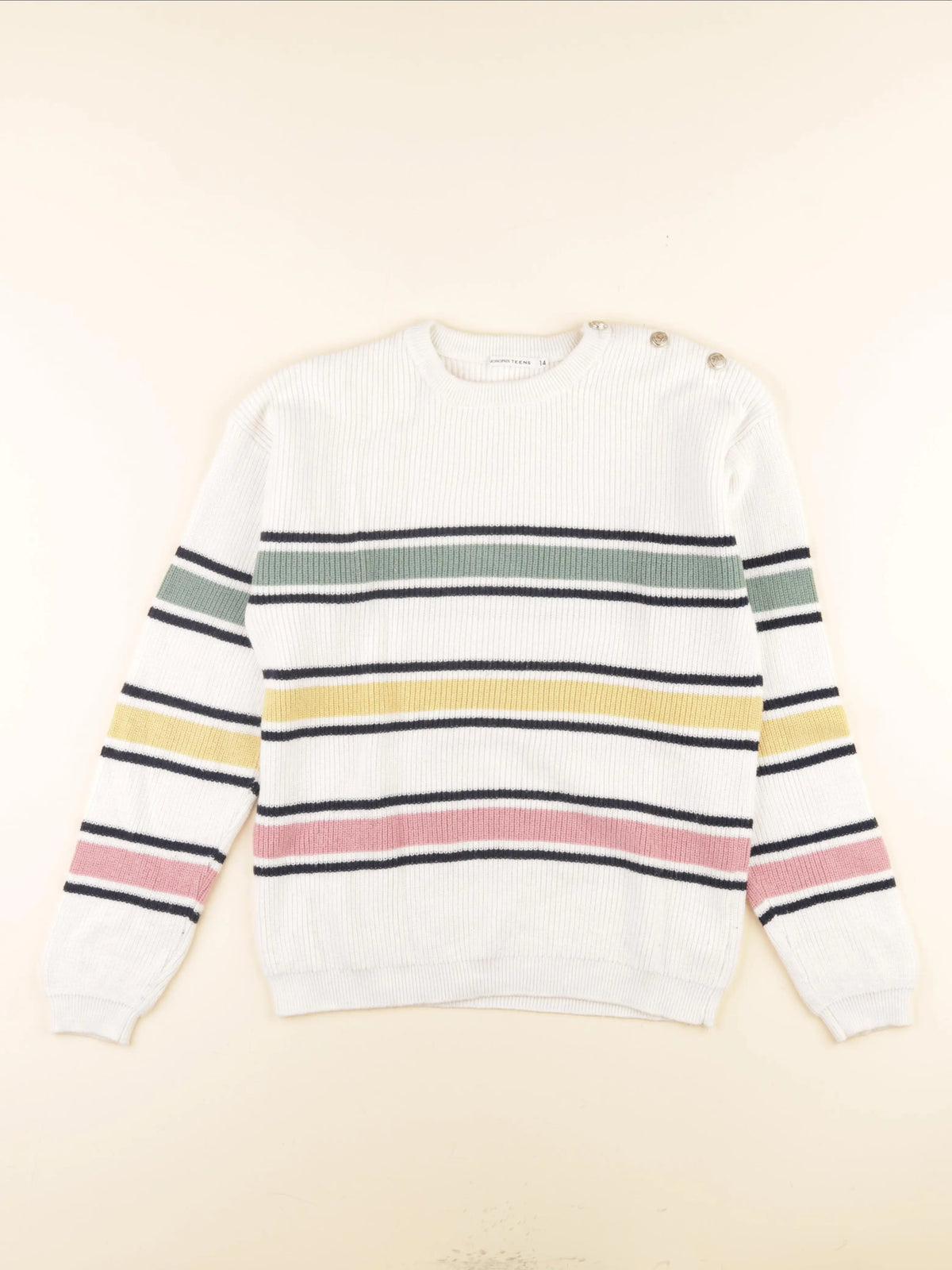 Monoprix - pull blanc - 14 ans