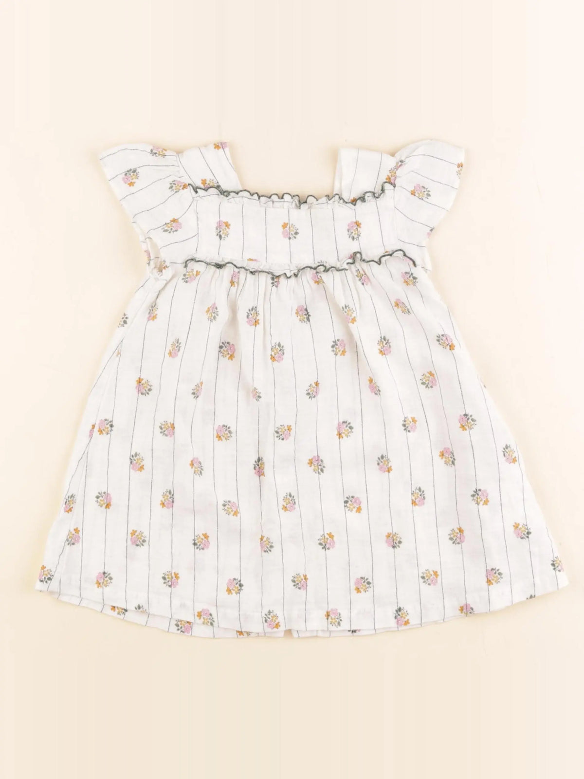 Cyrillus - robe beige - 9 mois