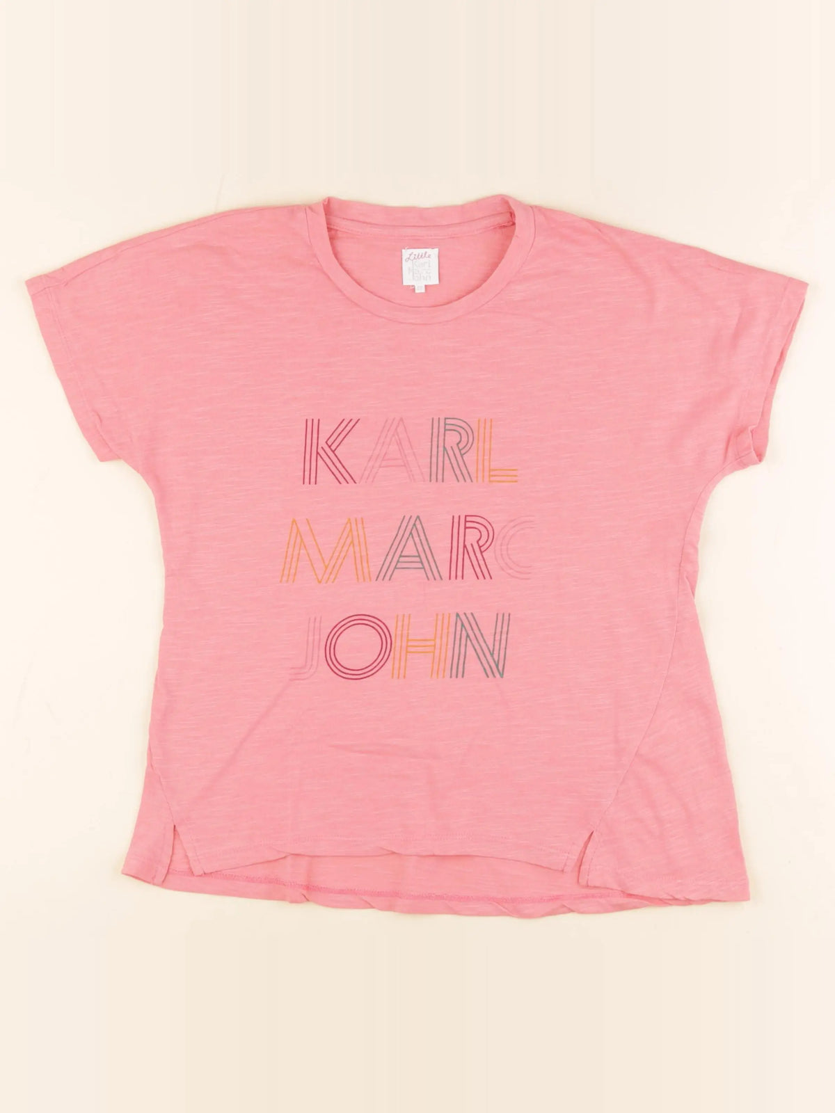 Little Karl Marc John - tee-shirt rose - 12 ans
