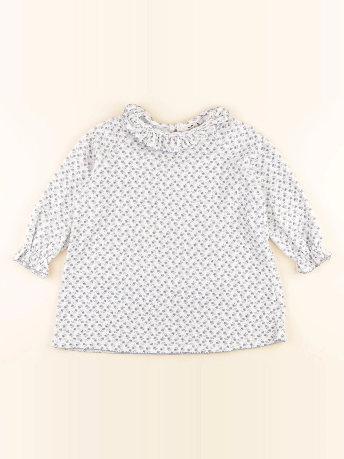 Cyrillus - chemise de nuit velours blanc - 3 ans