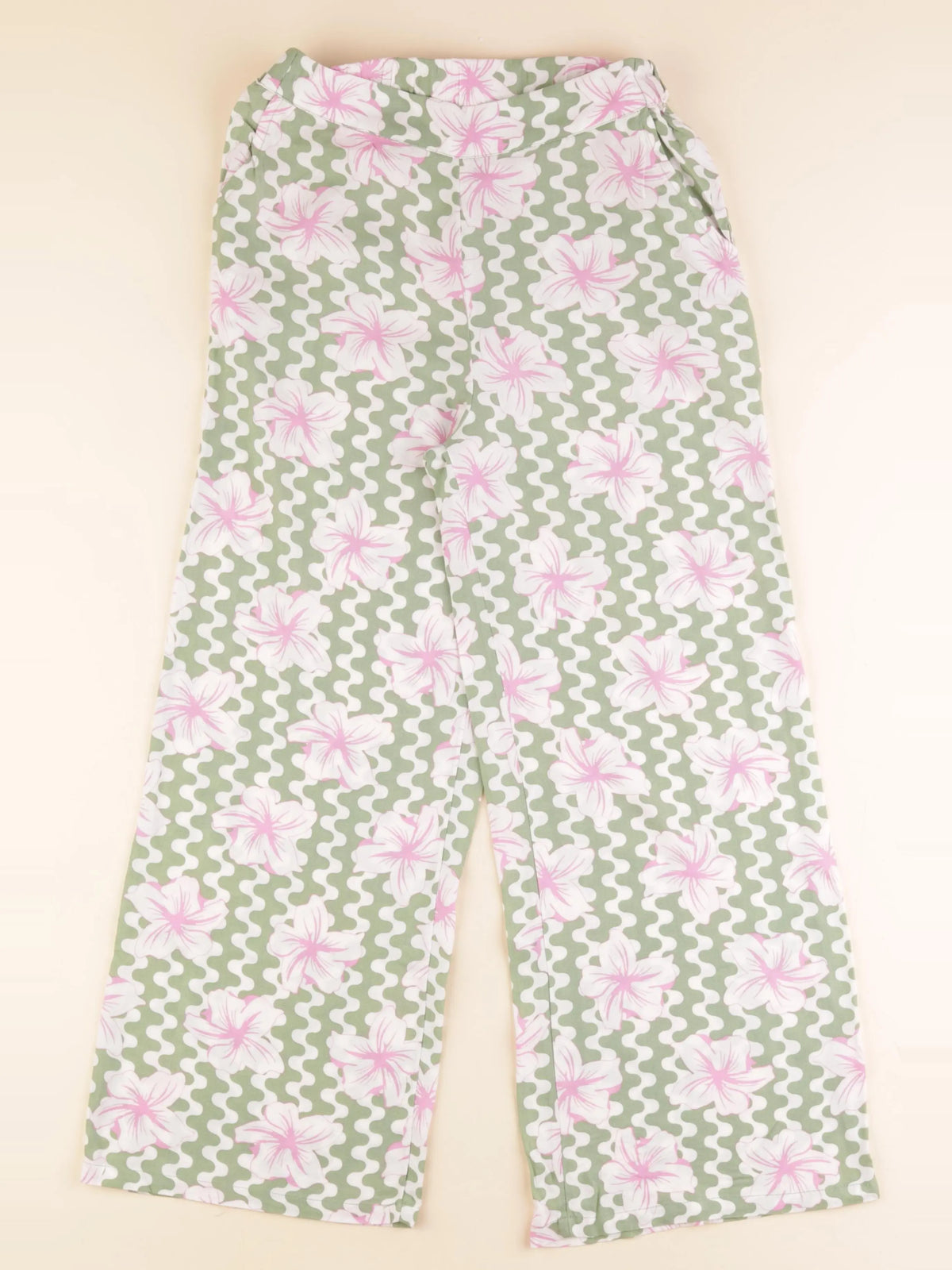 Roxy - pantalon rose, vert - 10 ans