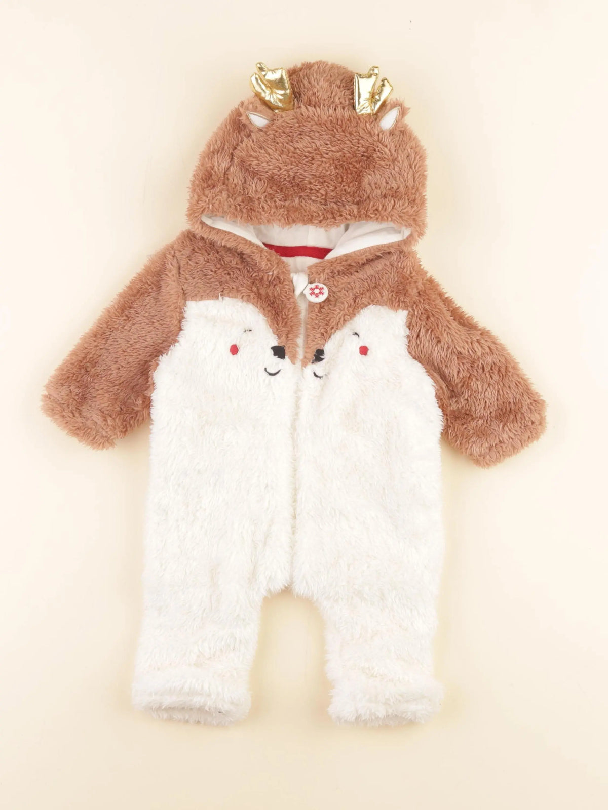 Vertbaudet - sur-pyjama marron - 3 mois