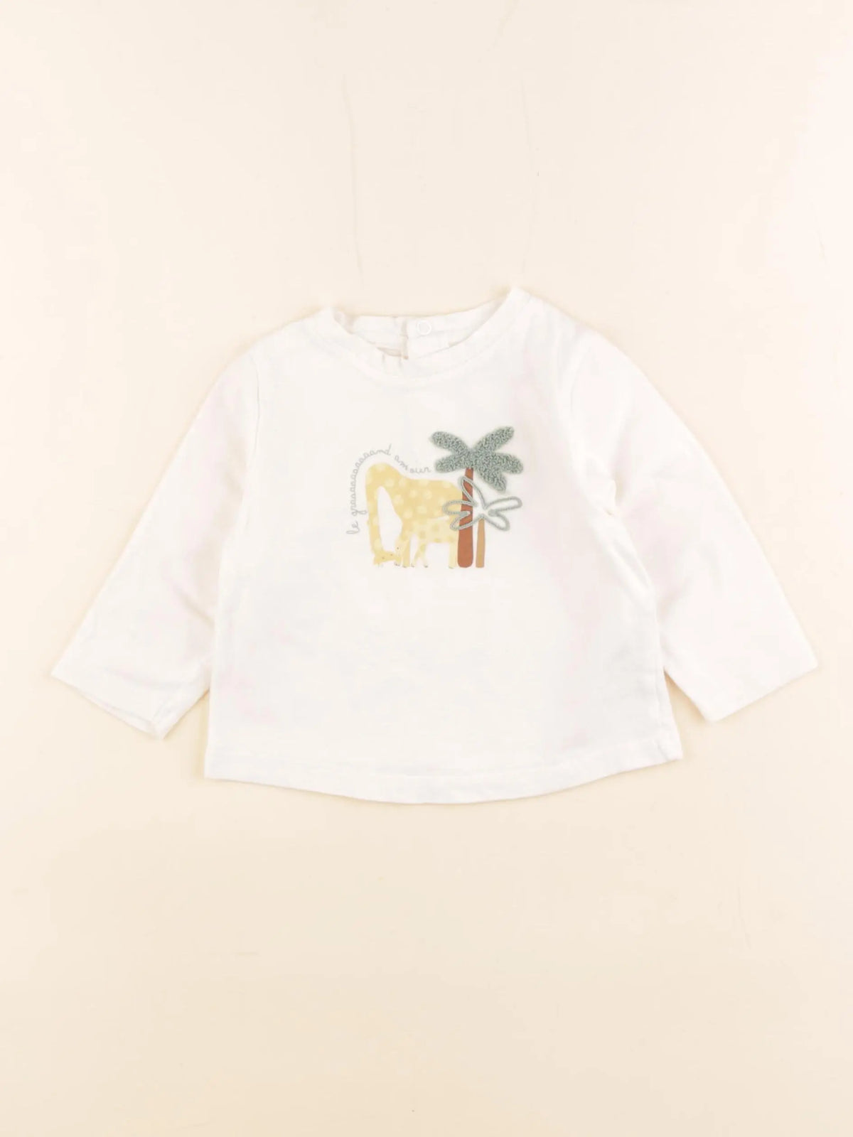 Tape à l'oeil - tee-shirt beige - 6 mois