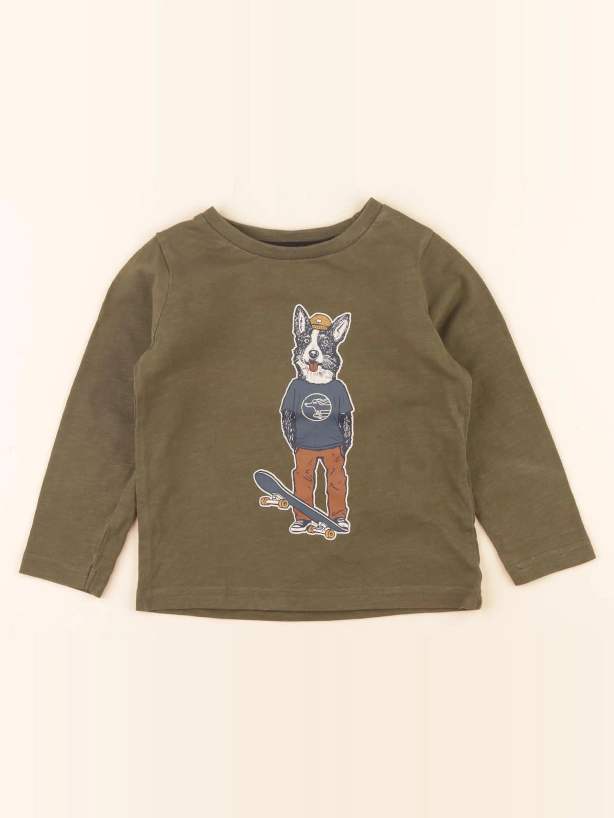 Vertbaudet - tee-shirt vert - 2 ans