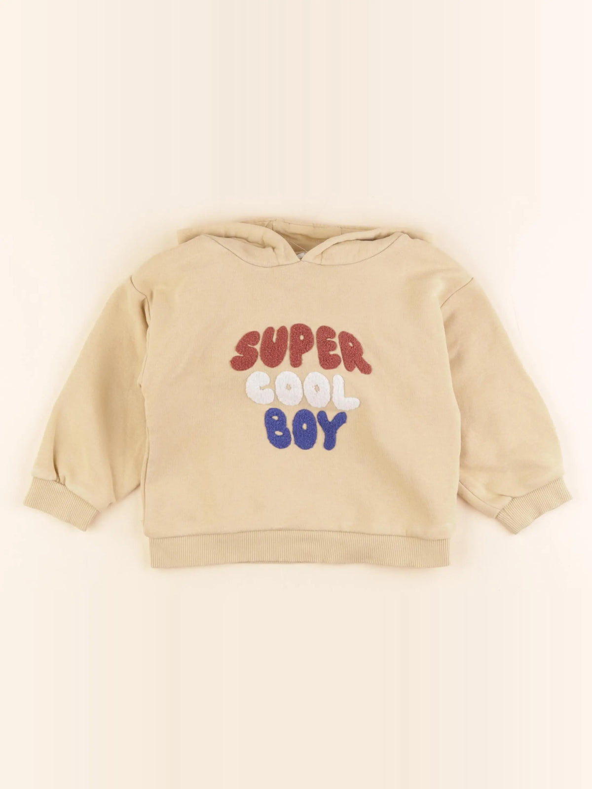 Vertbaudet - sweat beige - 24 mois