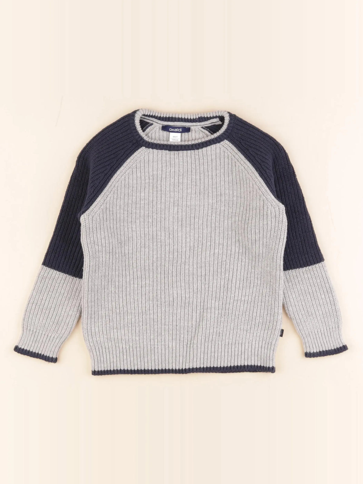 Okaidi - pull gris - 4 ans