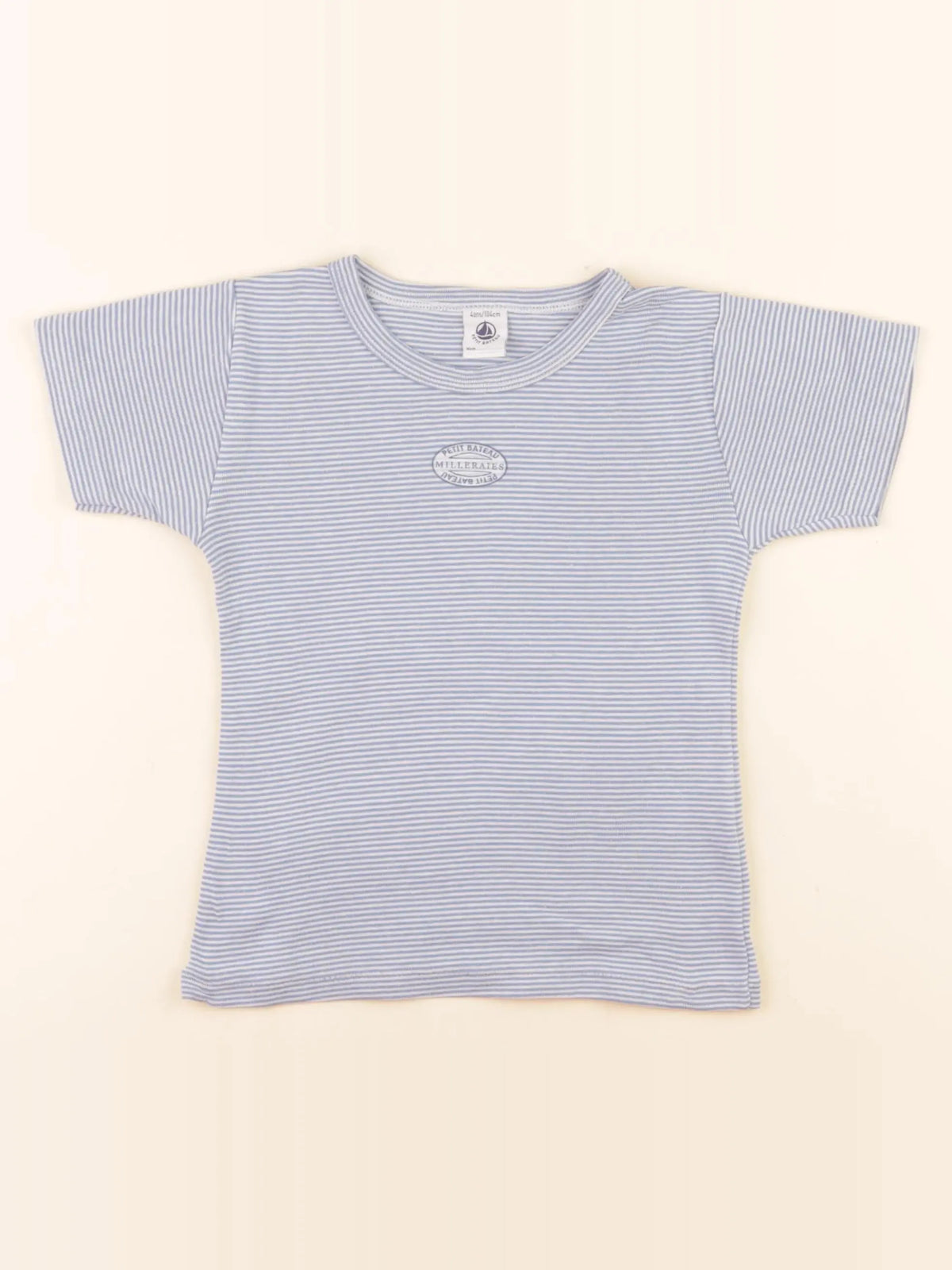 Petit Bateau - maillot de corps bleu - 4 ans