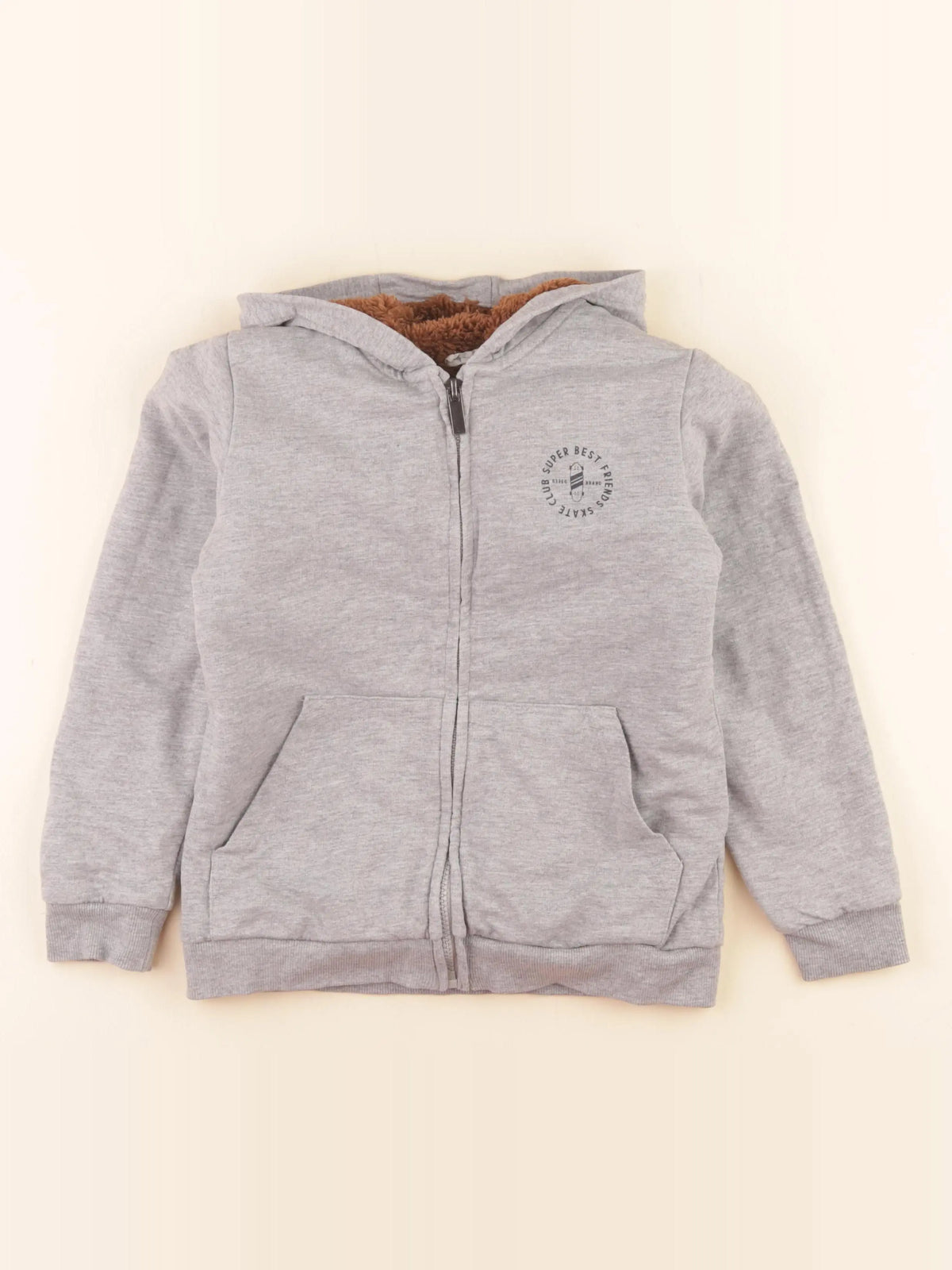 Vertbaudet - sweat gris - 8 ans