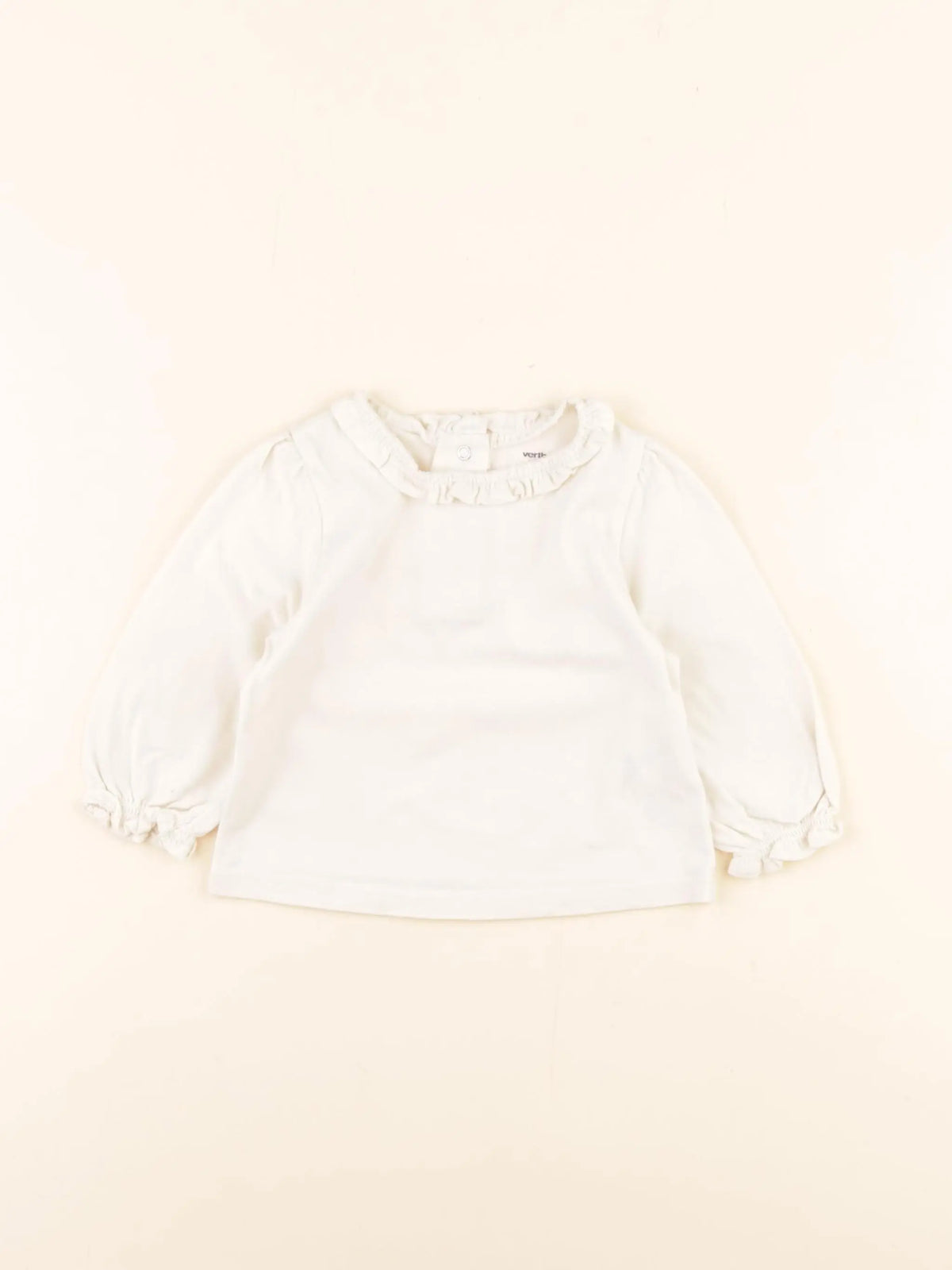 Vertbaudet - tee-shirt blanc - 9 mois