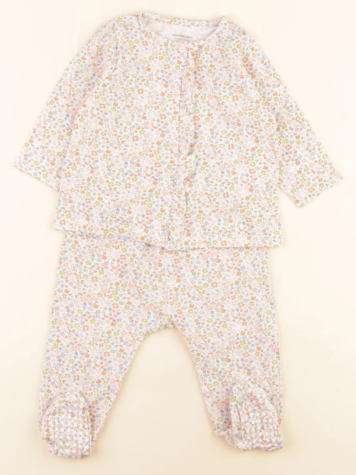 Vertbaudet - pyjama coton multicolore - 12 mois