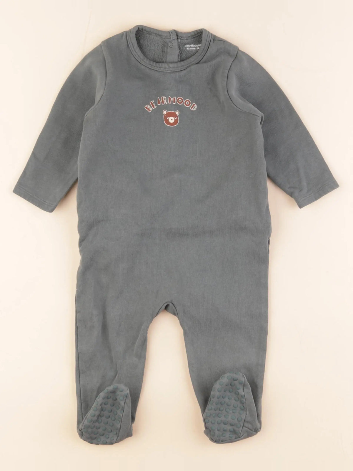 Vertbaudet - pyjama coton vert - 12 mois