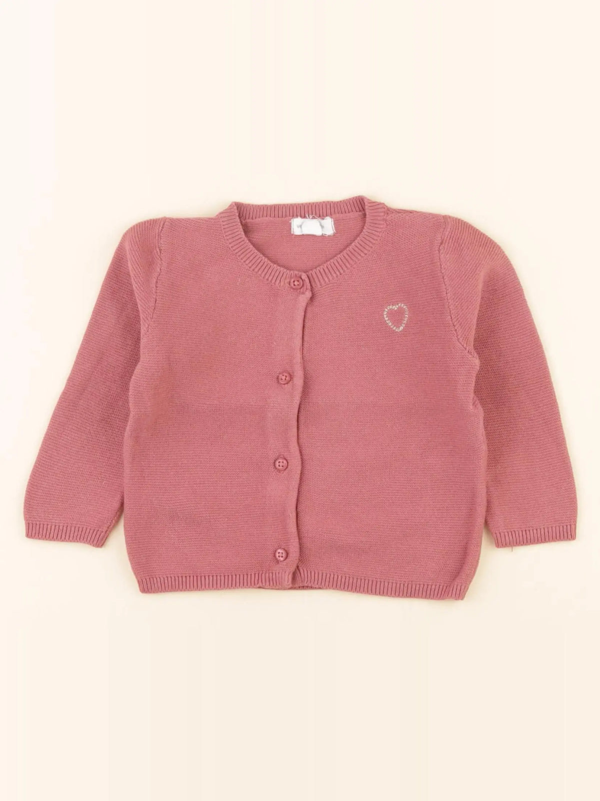 Vertbaudet - gilet rose - 6 mois