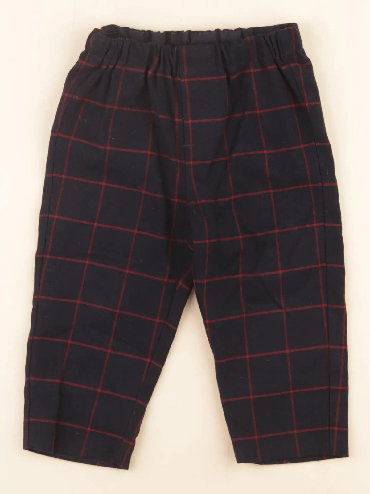 Jacadi - pantalon bleu, rouge - 18 mois