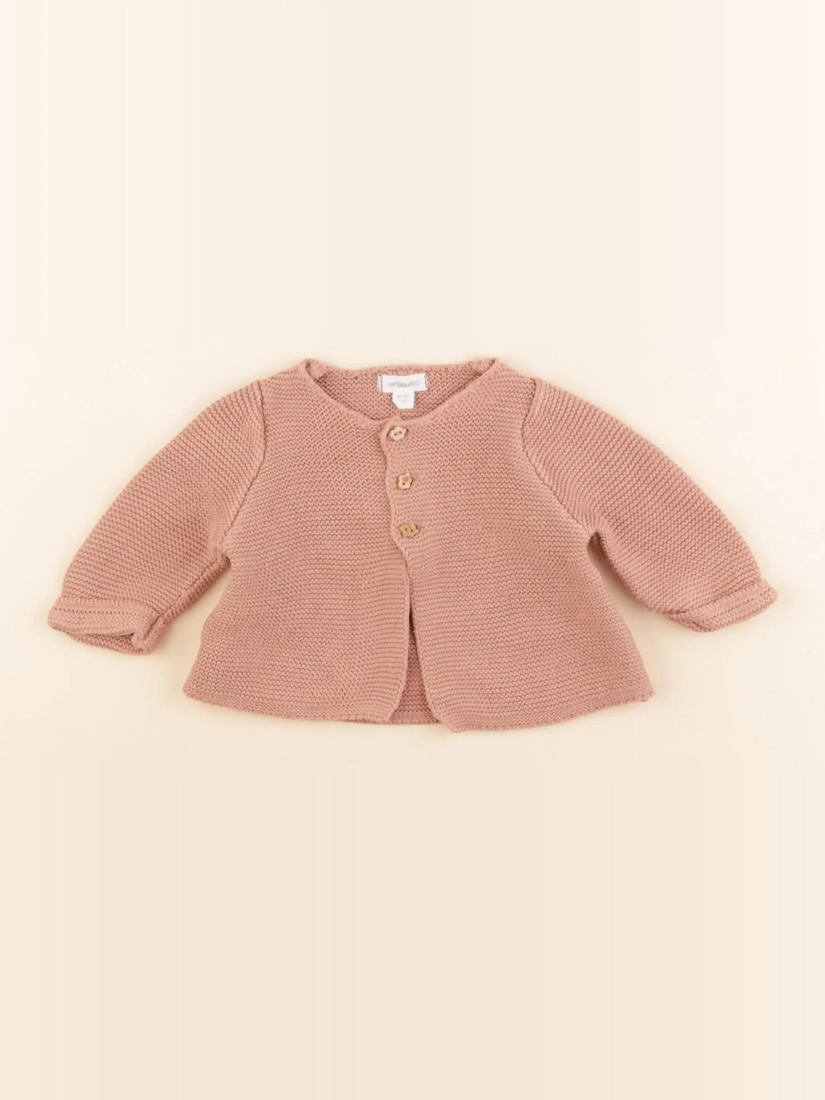 Vertbaudet - gilet rose - 1 mois