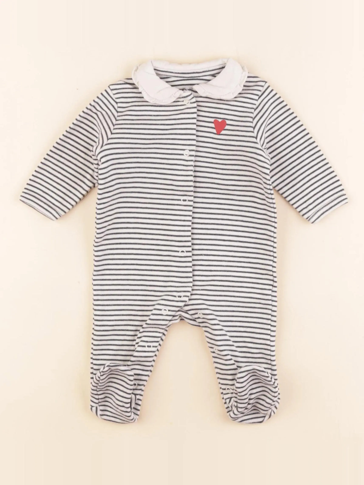 Vertbaudet - pyjama coton bleu - 3 mois