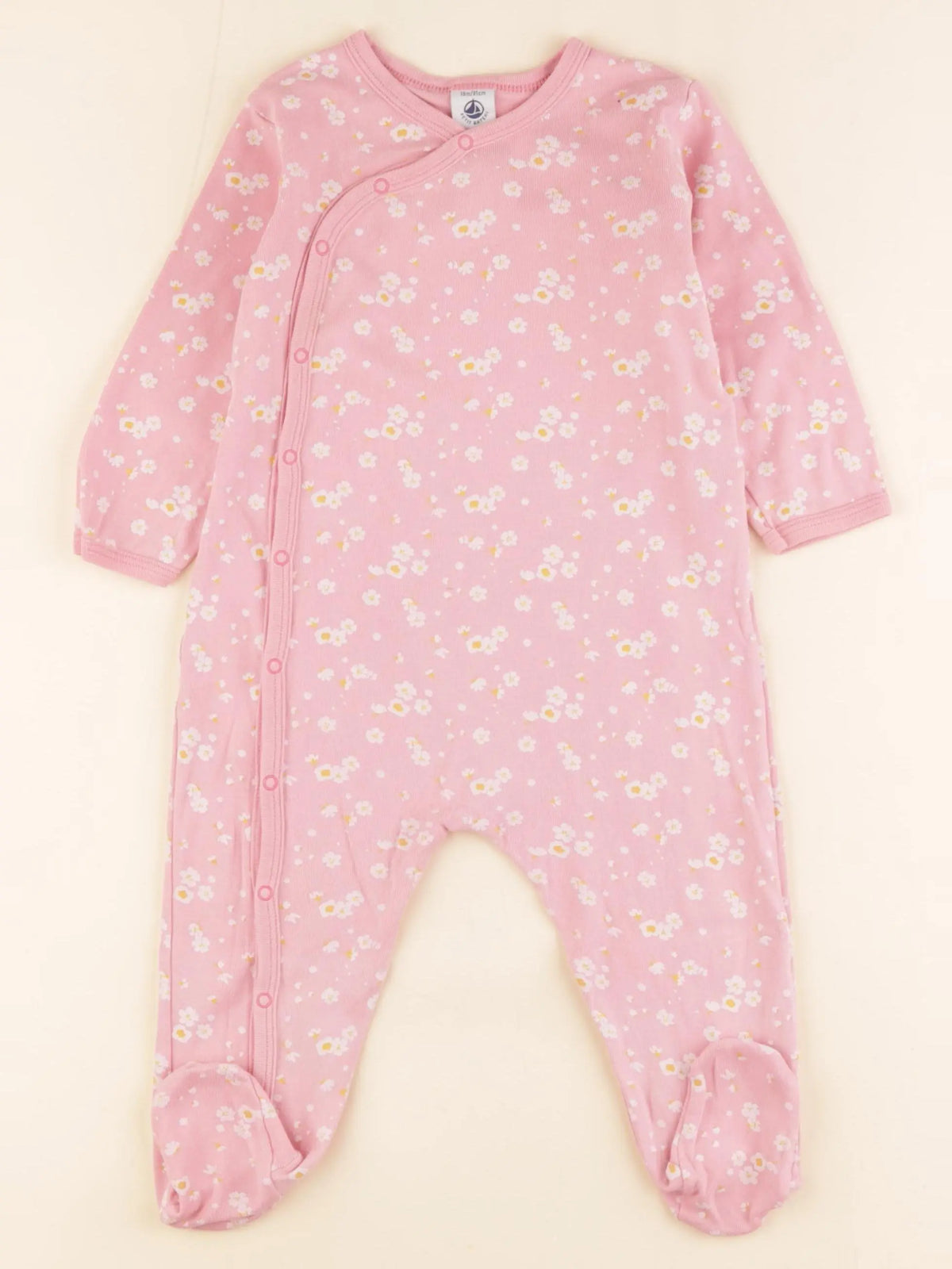 Petit Bateau - pyjama coton rose - 18 mois