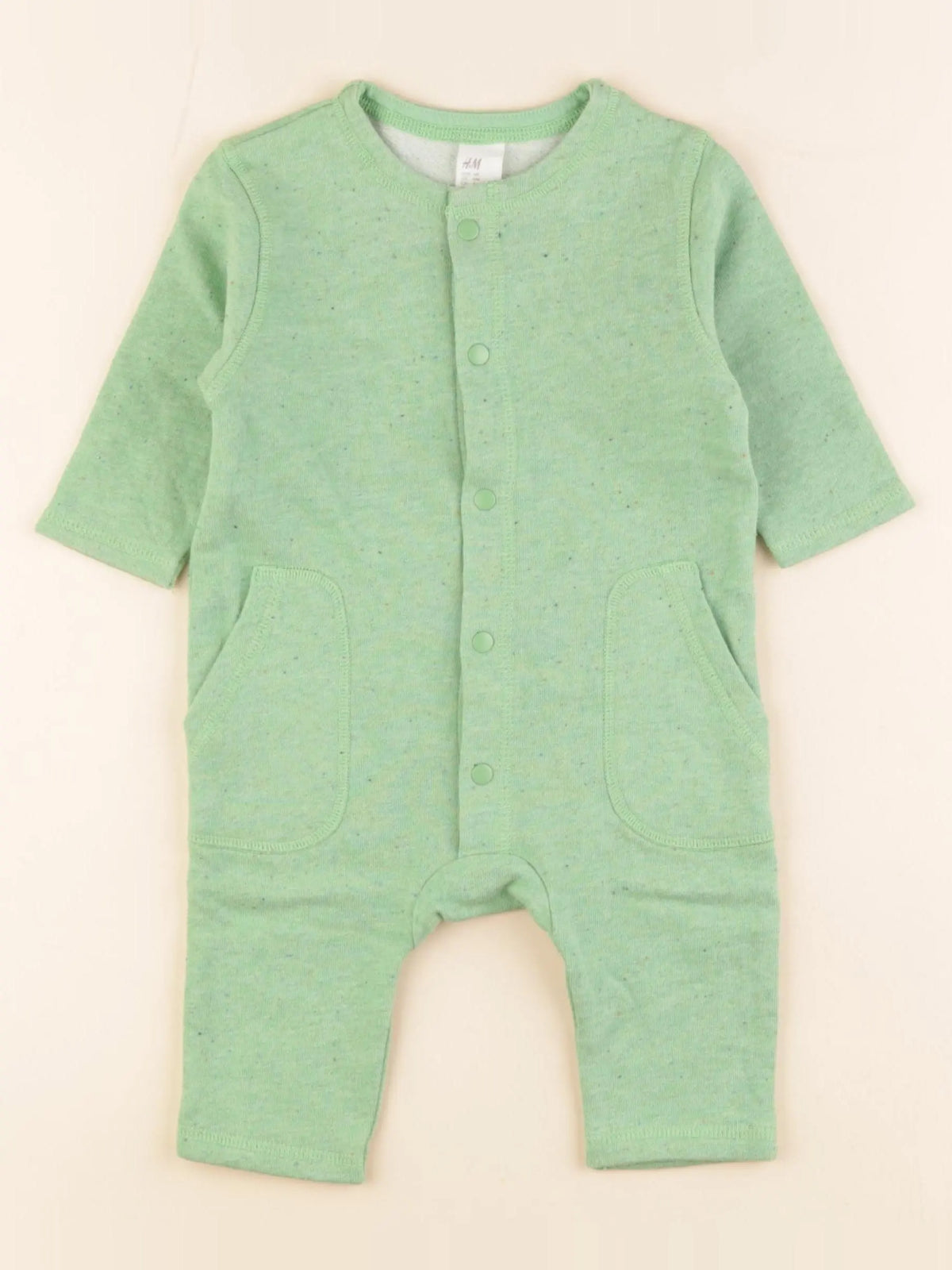 H&M - pyjama coton vert - 4/6 mois