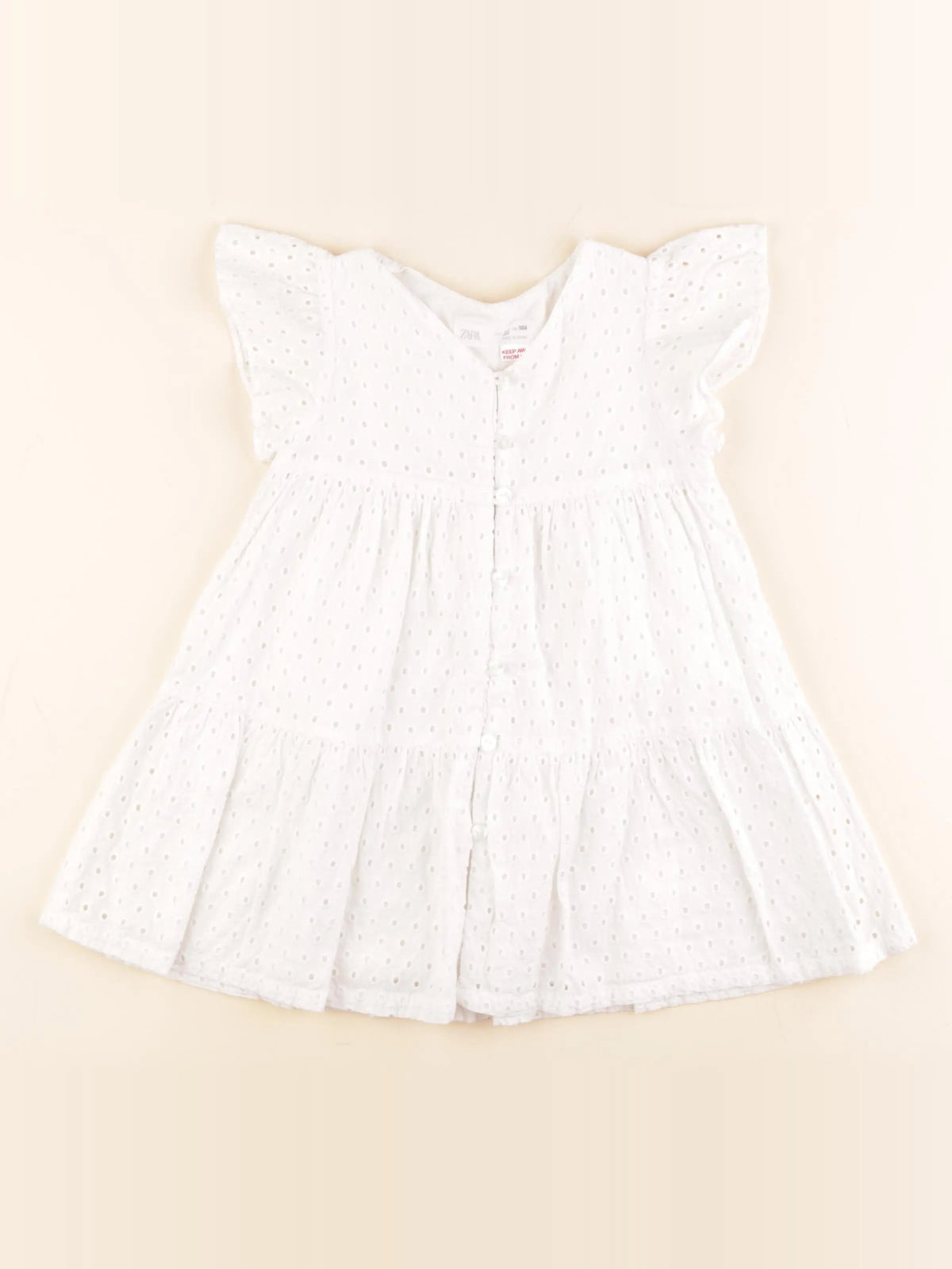 Zara - robe blanc - 3/4 ans