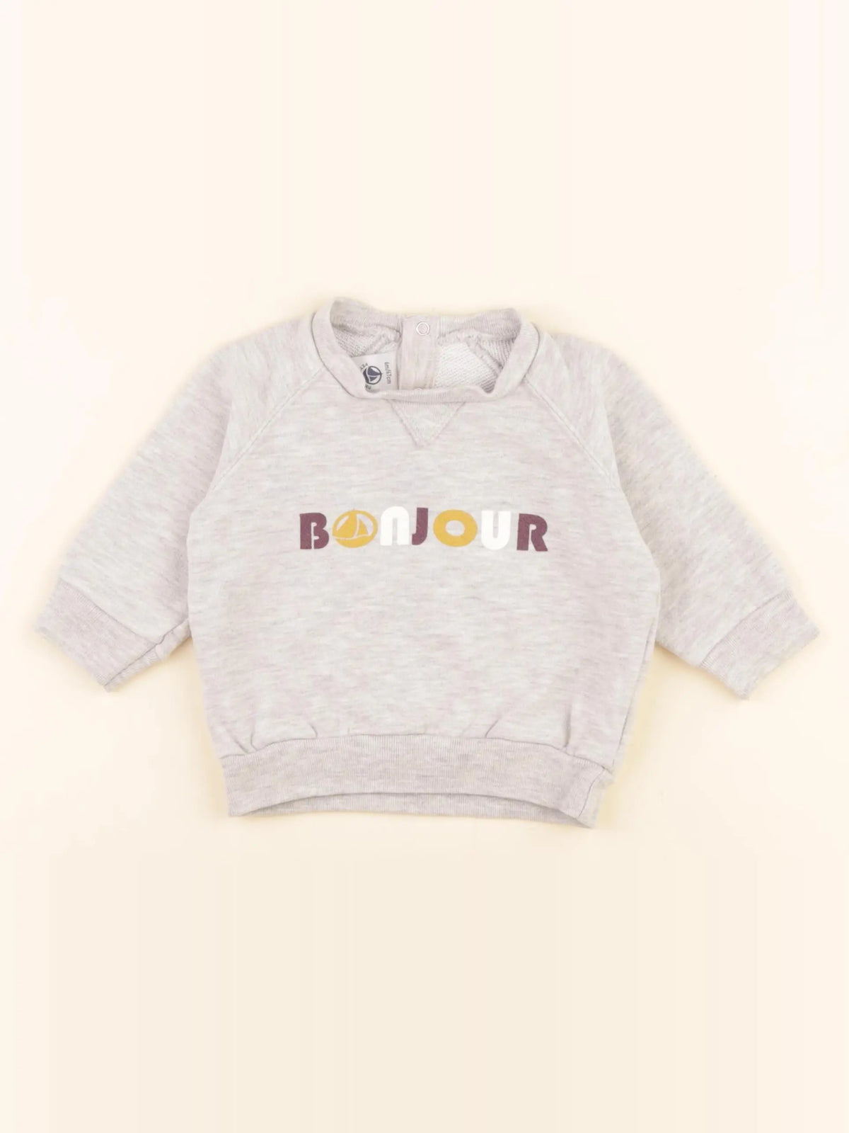 Petit Bateau - sweat gris - 6 mois