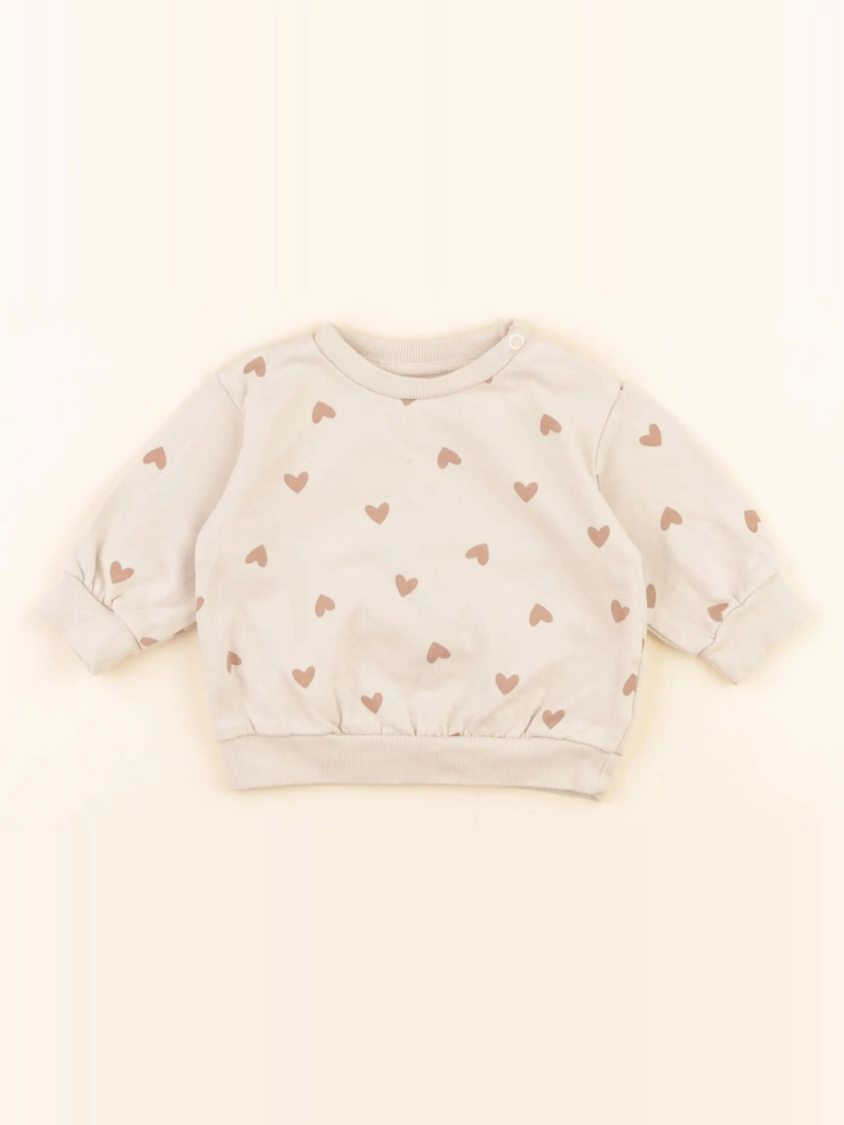 H&M - sweat beige - 2/4 mois