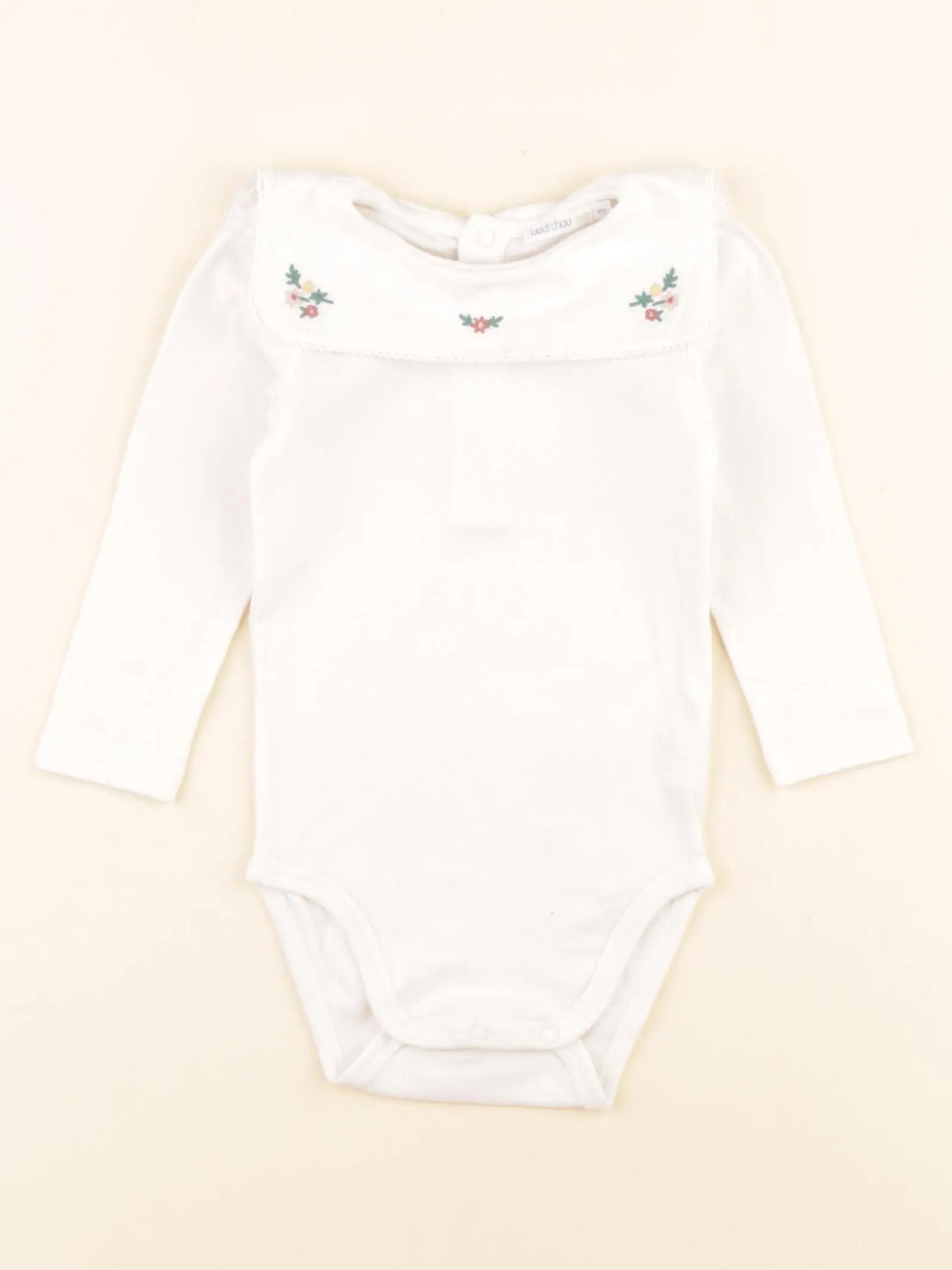 Boutchou - body à col beige - 9 mois