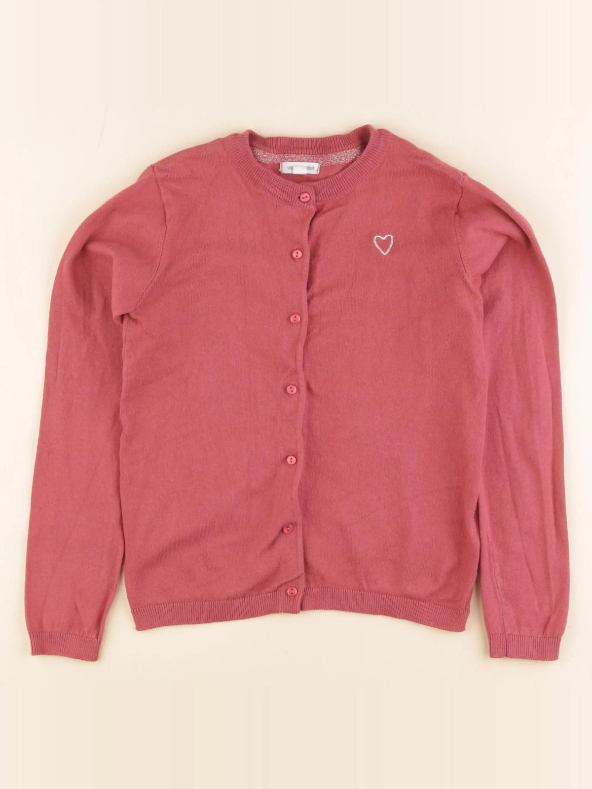 Vertbaudet - gilet rose - 8 ans