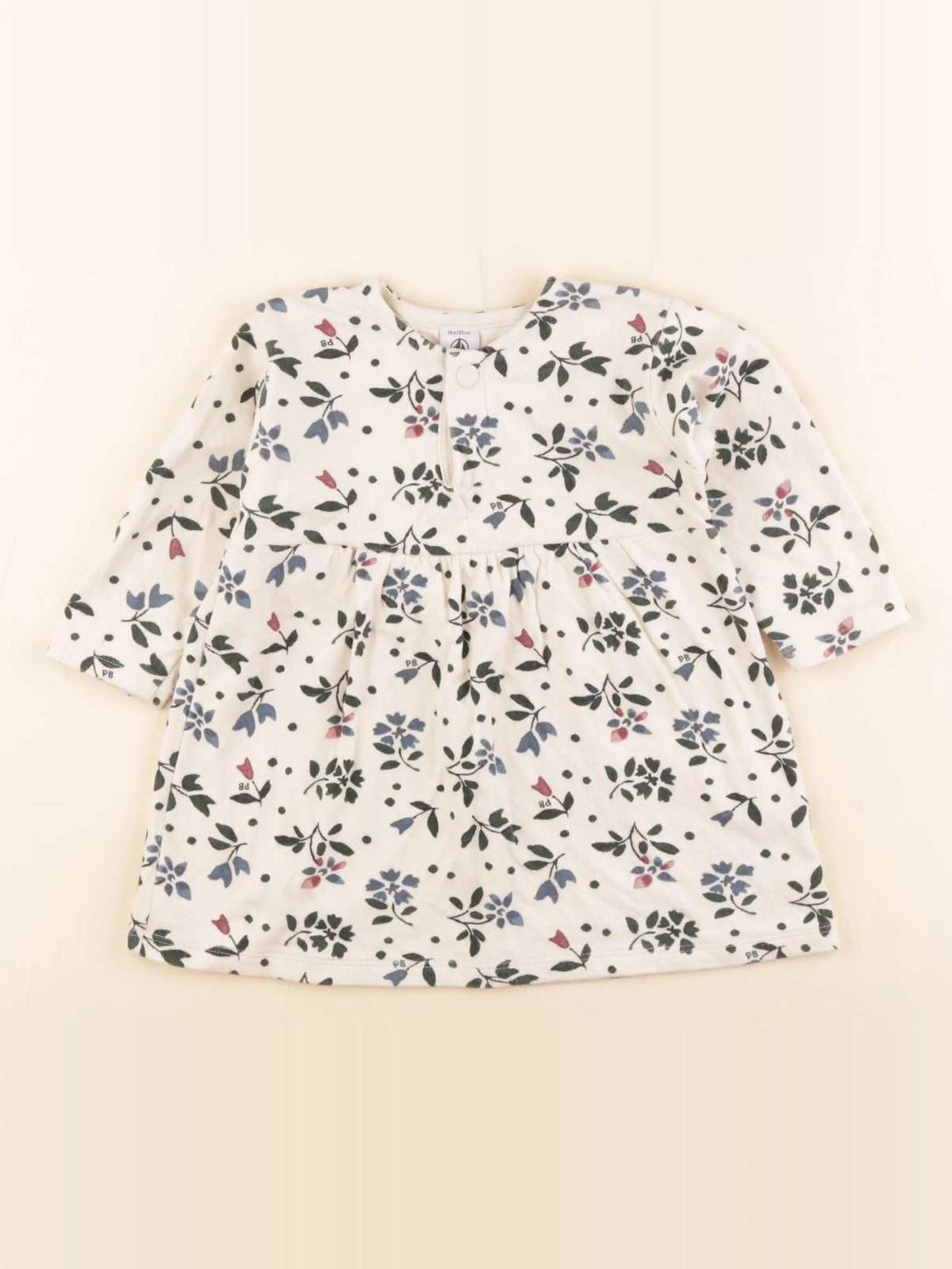 Petit Bateau - robe beige - 18 mois