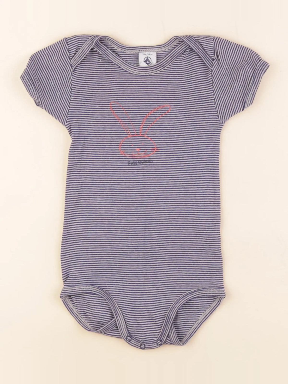 Petit Bateau - body bleu - 3 mois