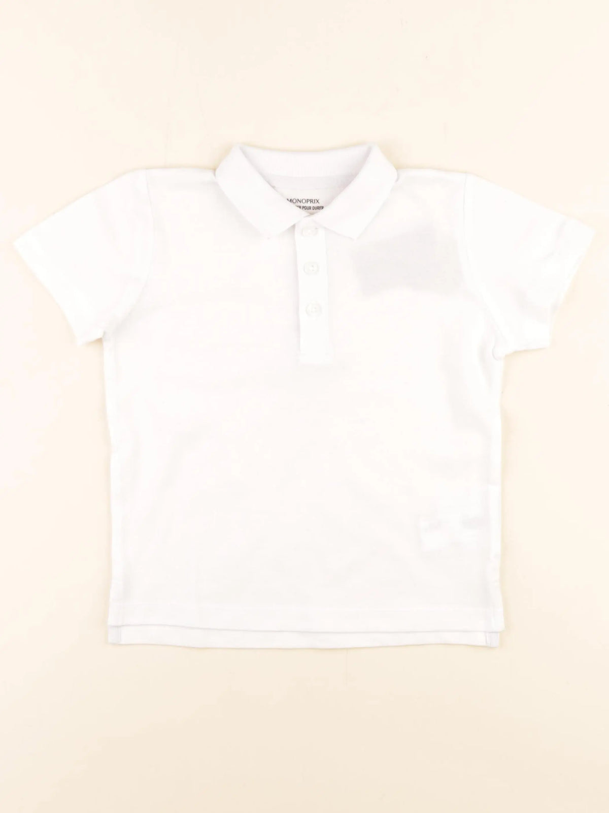 Monoprix - polo blanc - 4 ans