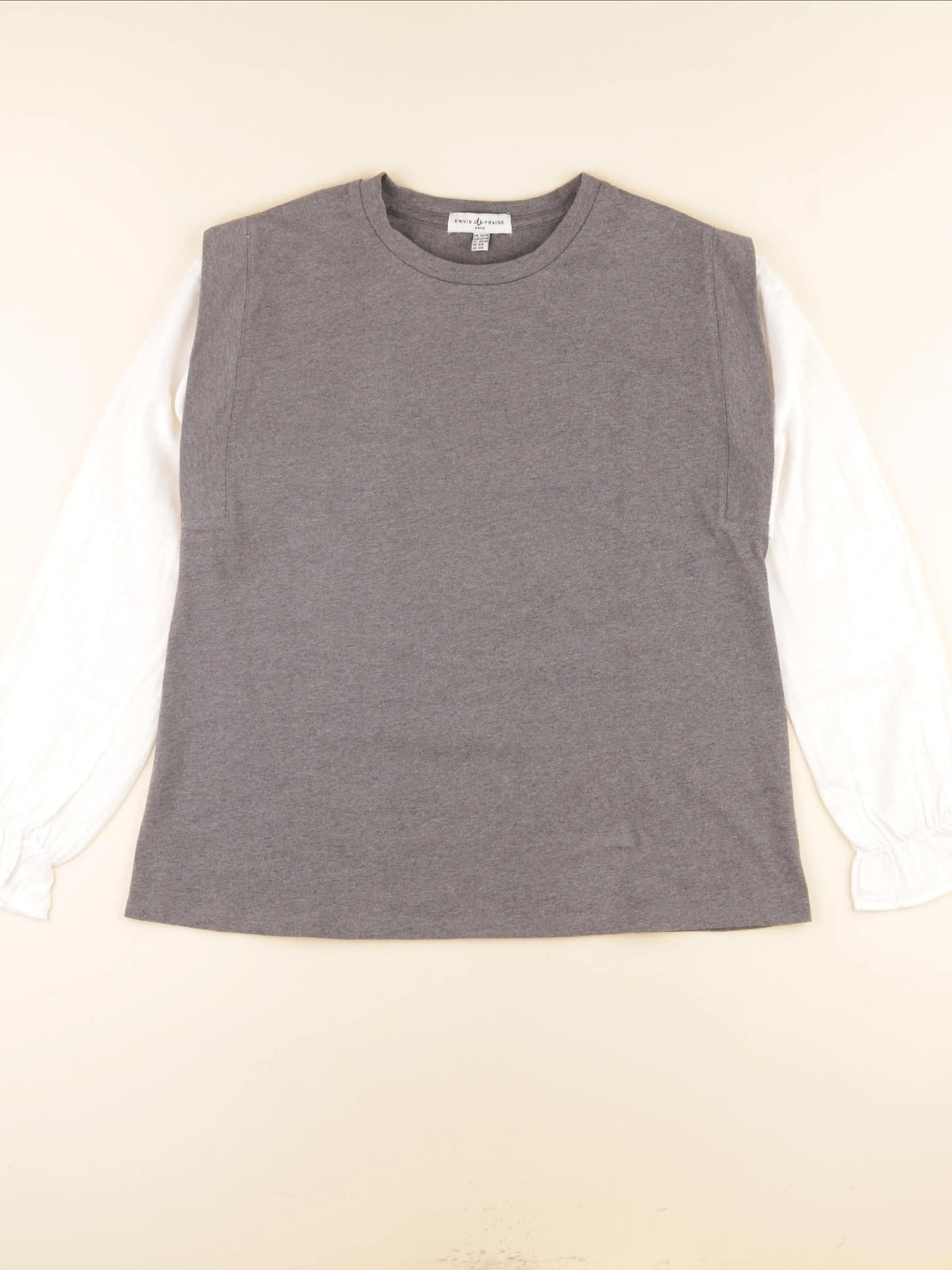 Envie de fraise - blouse allaitement, grossesse gris, blanc - 34 à 36