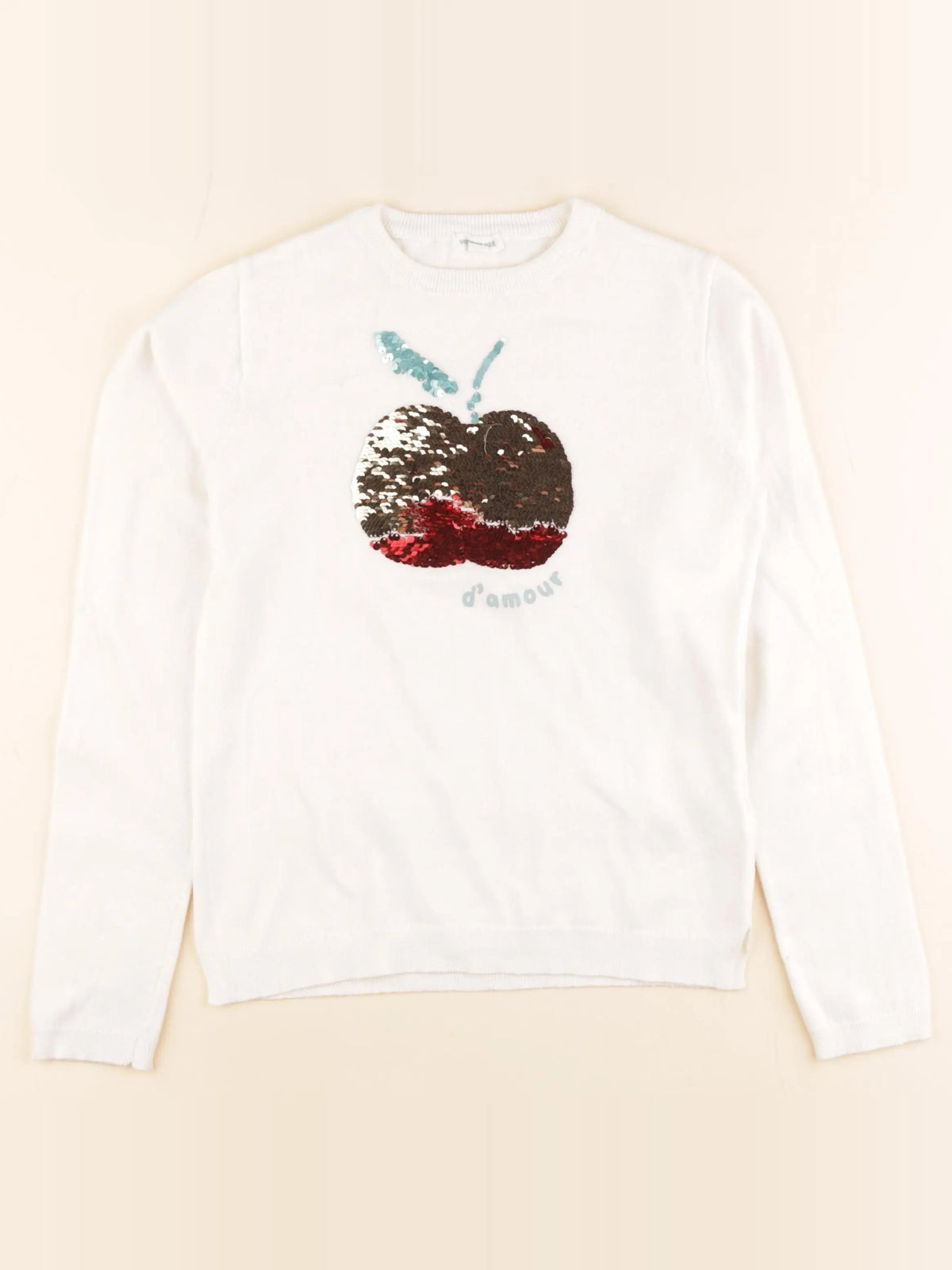 Vertbaudet - pull blanc - 10 ans