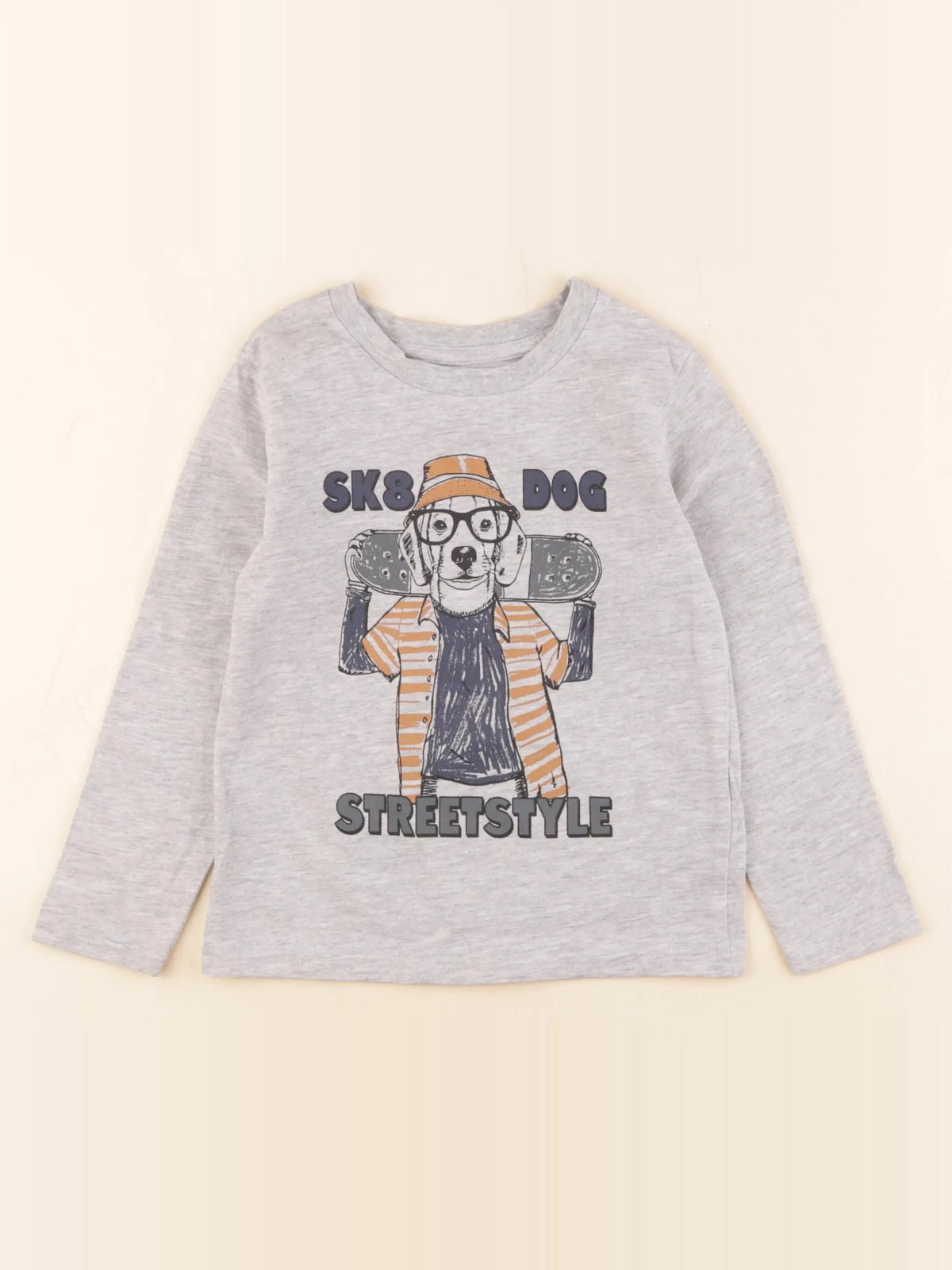 Vertbaudet - tee-shirt gris - 5 ans