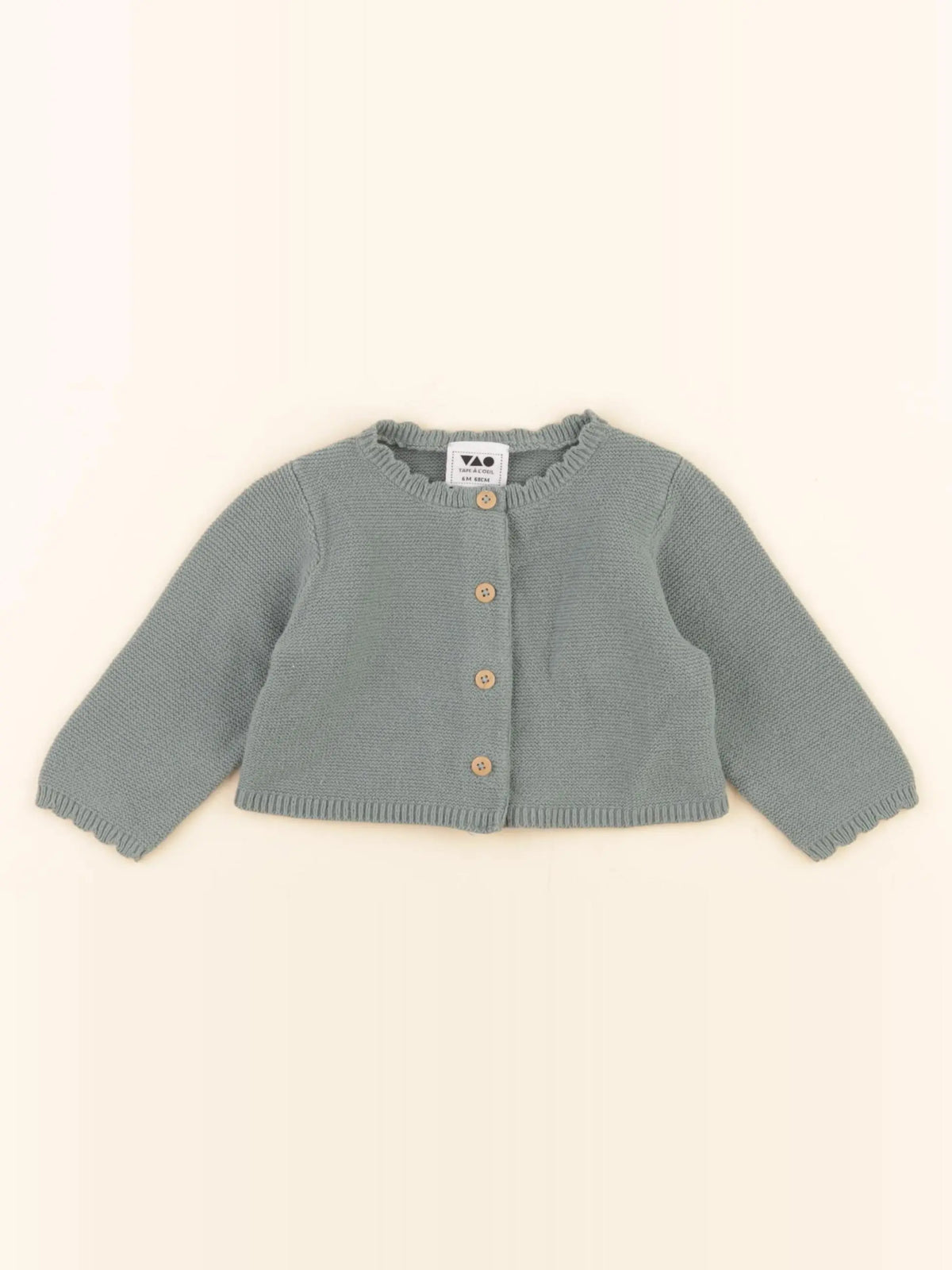 Tape à l'oeil - gilet vert - 6 mois