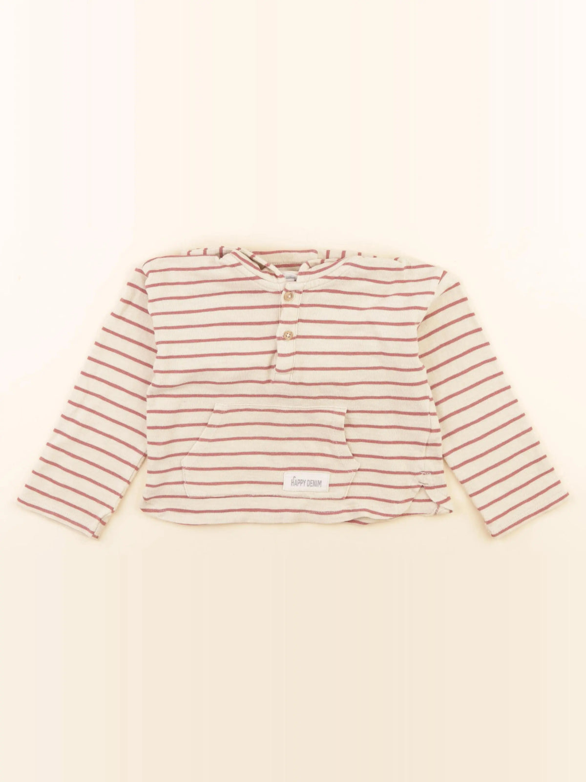Vertbaudet - tee-shirt beige, rouge - 36 mois