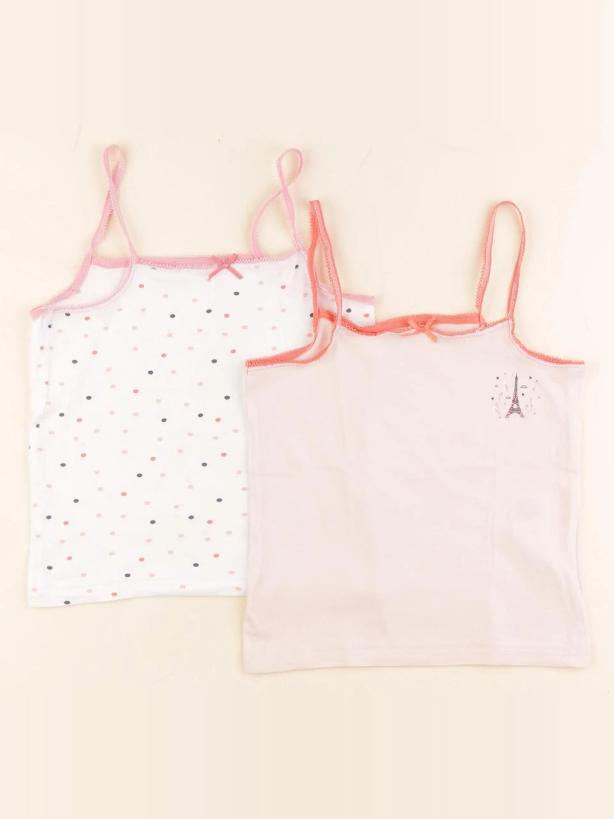 Vertbaudet - lot de 2 maillots de corps rose - 4 ans