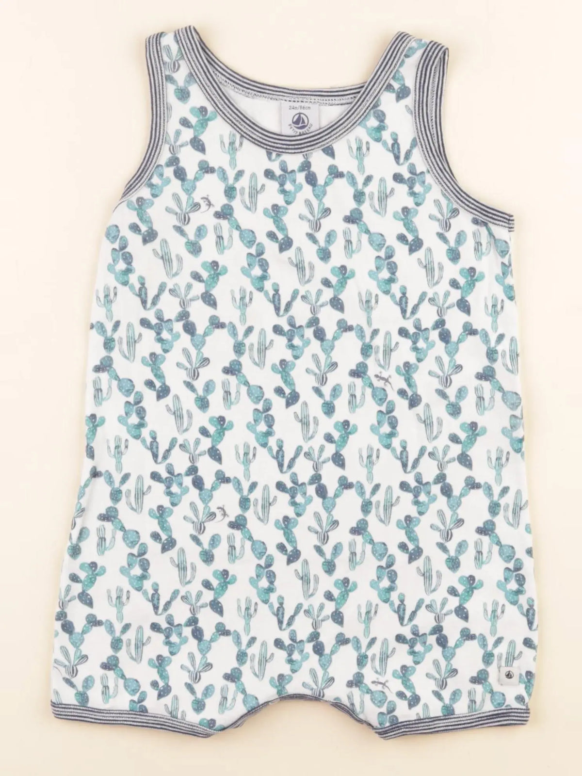 Petit Bateau - pyjama coton blanc - 24 mois