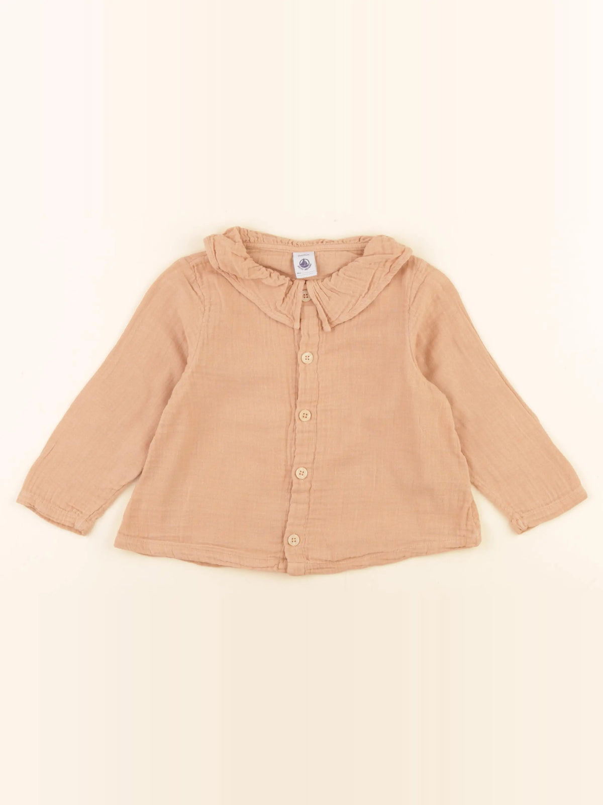 Petit Bateau - blouse marron - 36 mois