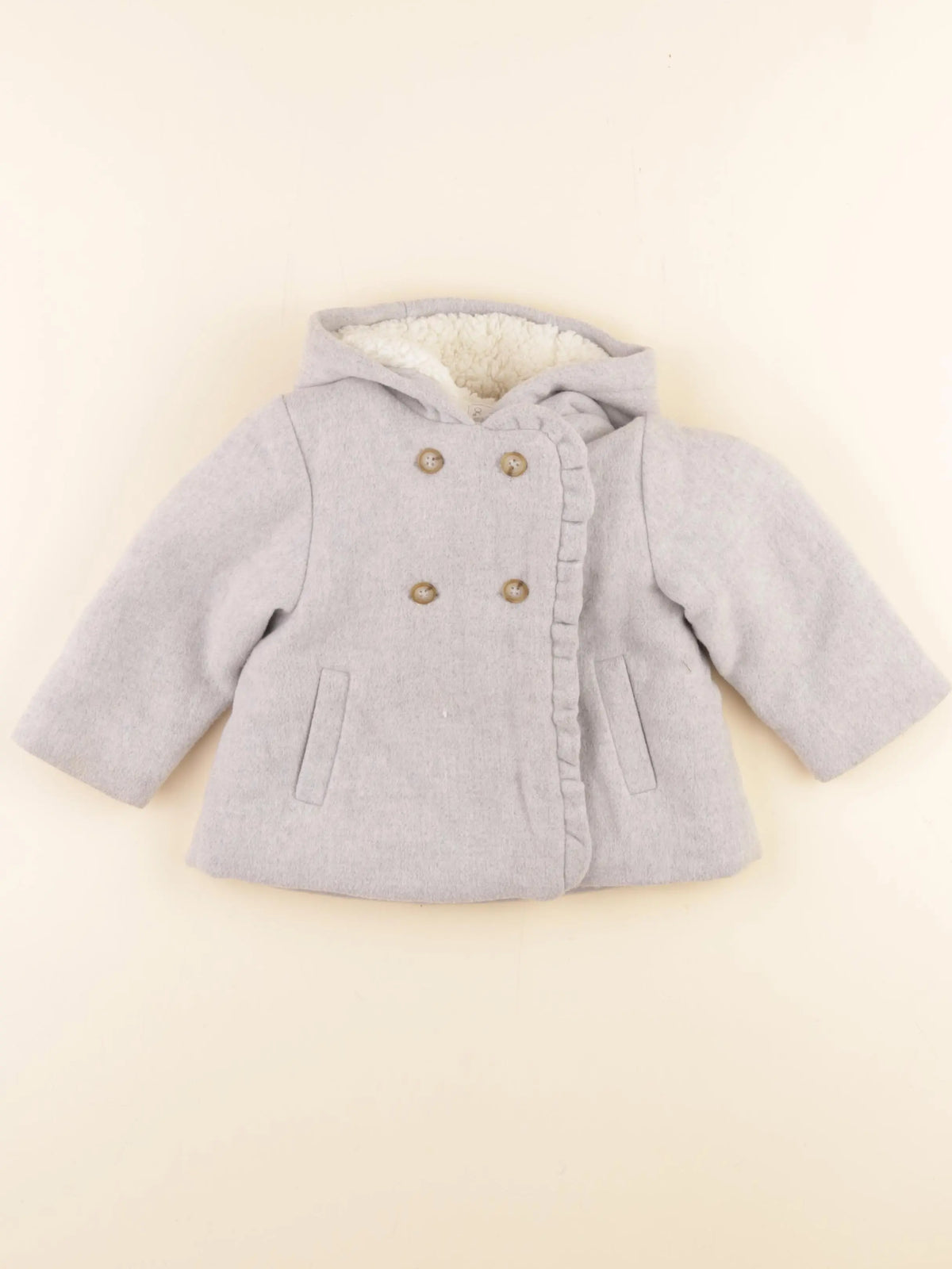 Vertbaudet - manteau gris - 18 mois