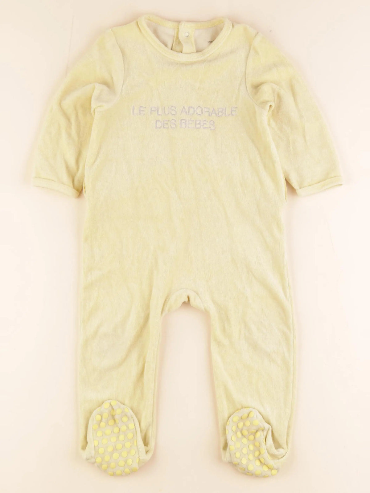Vertbaudet - pyjama velours jaune - 18 mois