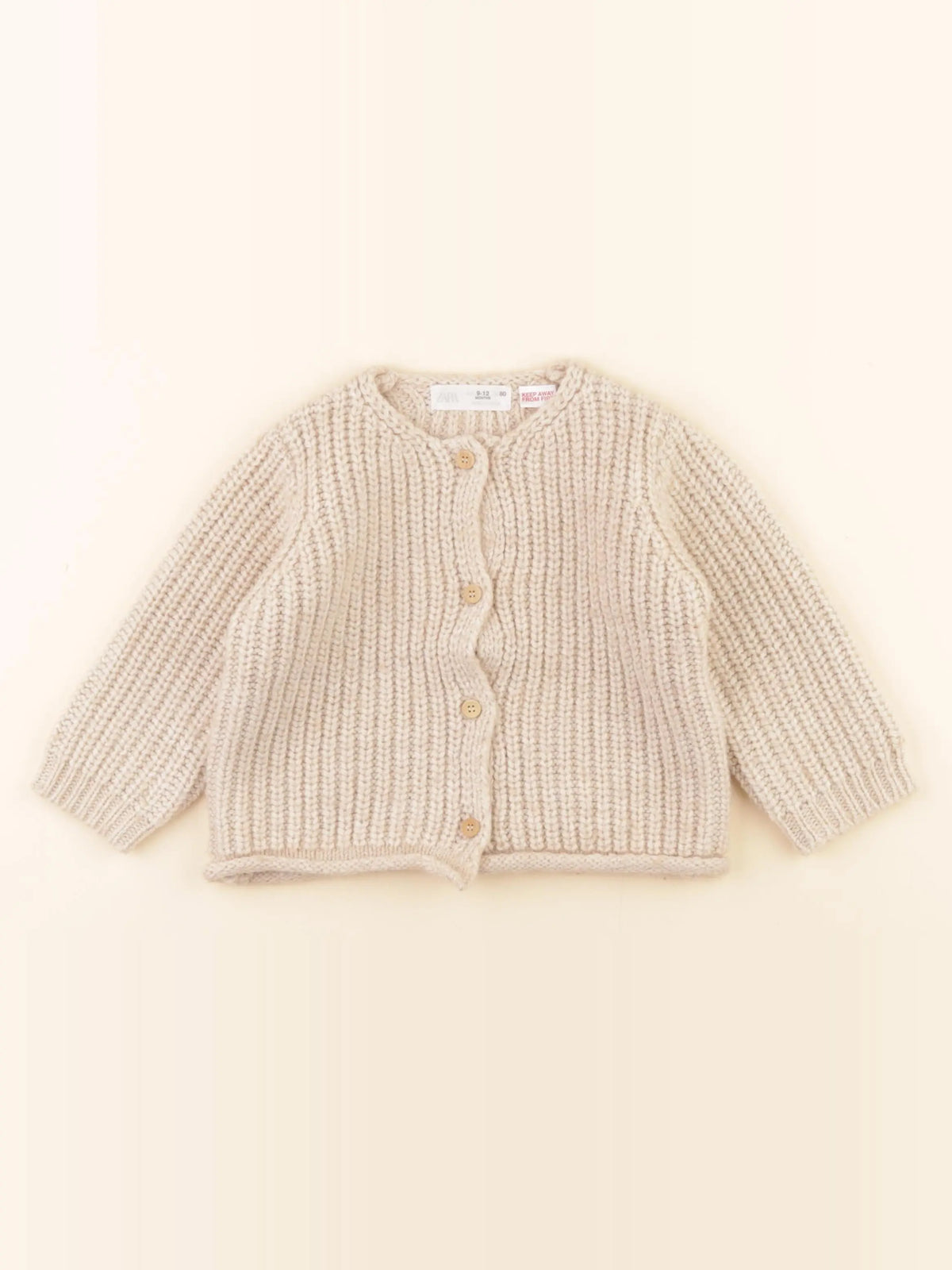 Zara - gilet beige - 9/12 mois