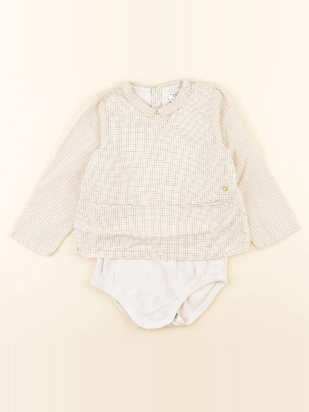 Cyrillus - body blouse jaune - 18 mois