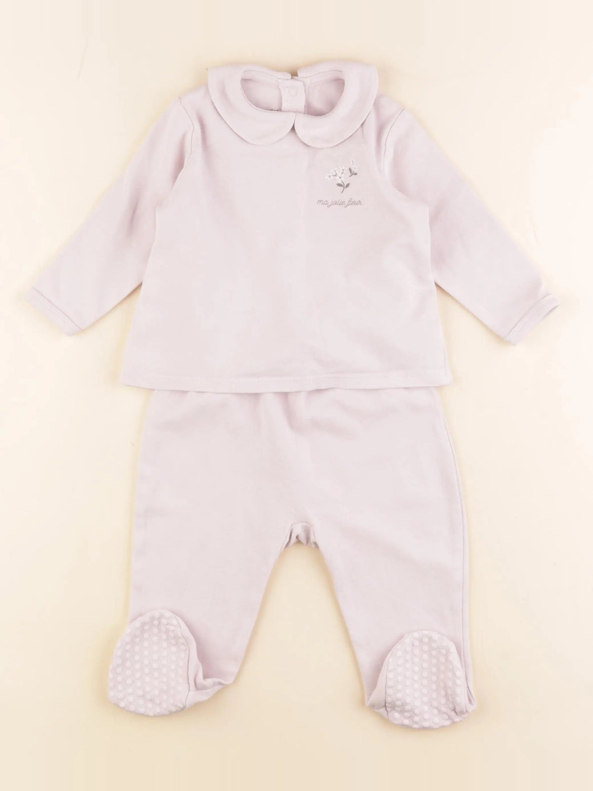 Vertbaudet - pyjama coton rose - 12 mois
