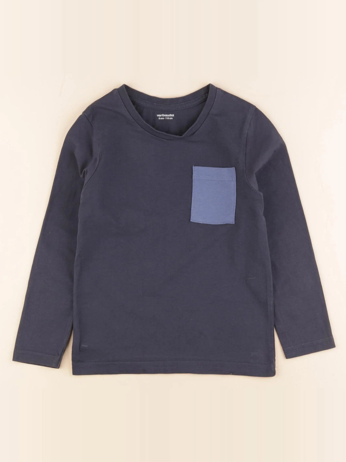 Vertbaudet - tee-shirt bleu - 6 ans