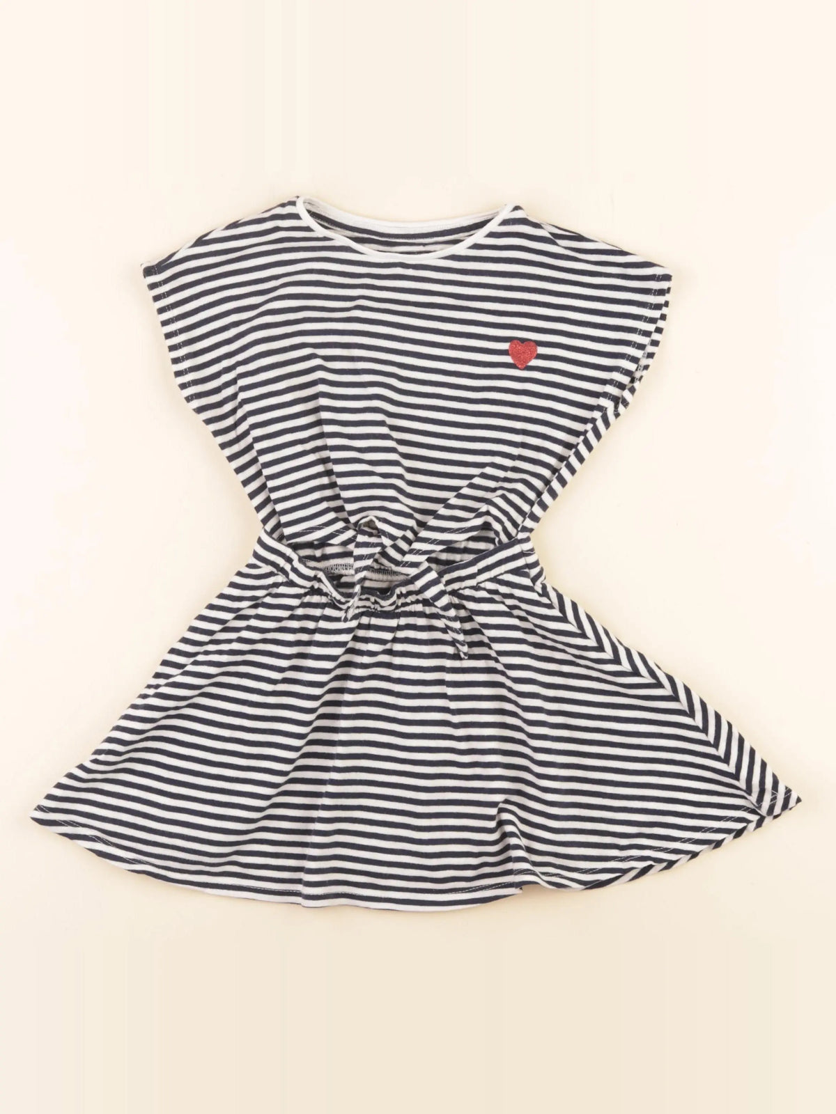 Vertbaudet - robe blanc, bleu - 3 ans