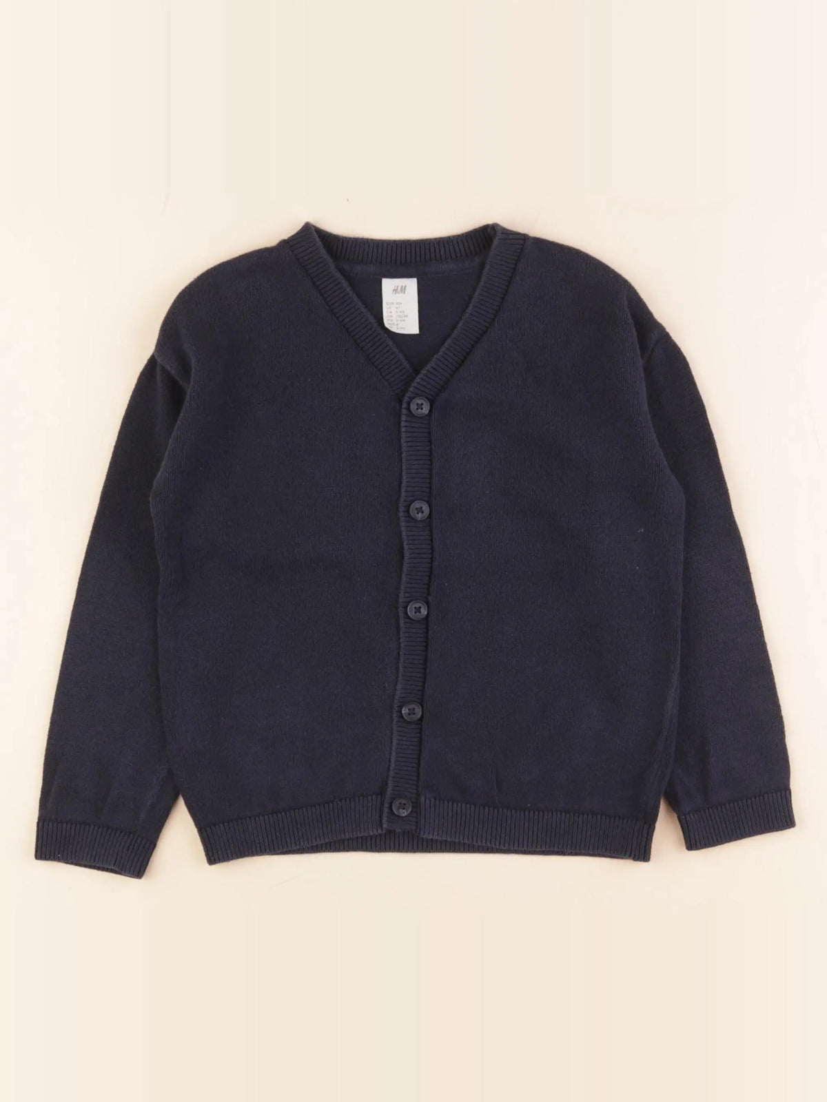 H&M - gilet bleu - 3/4 ans
