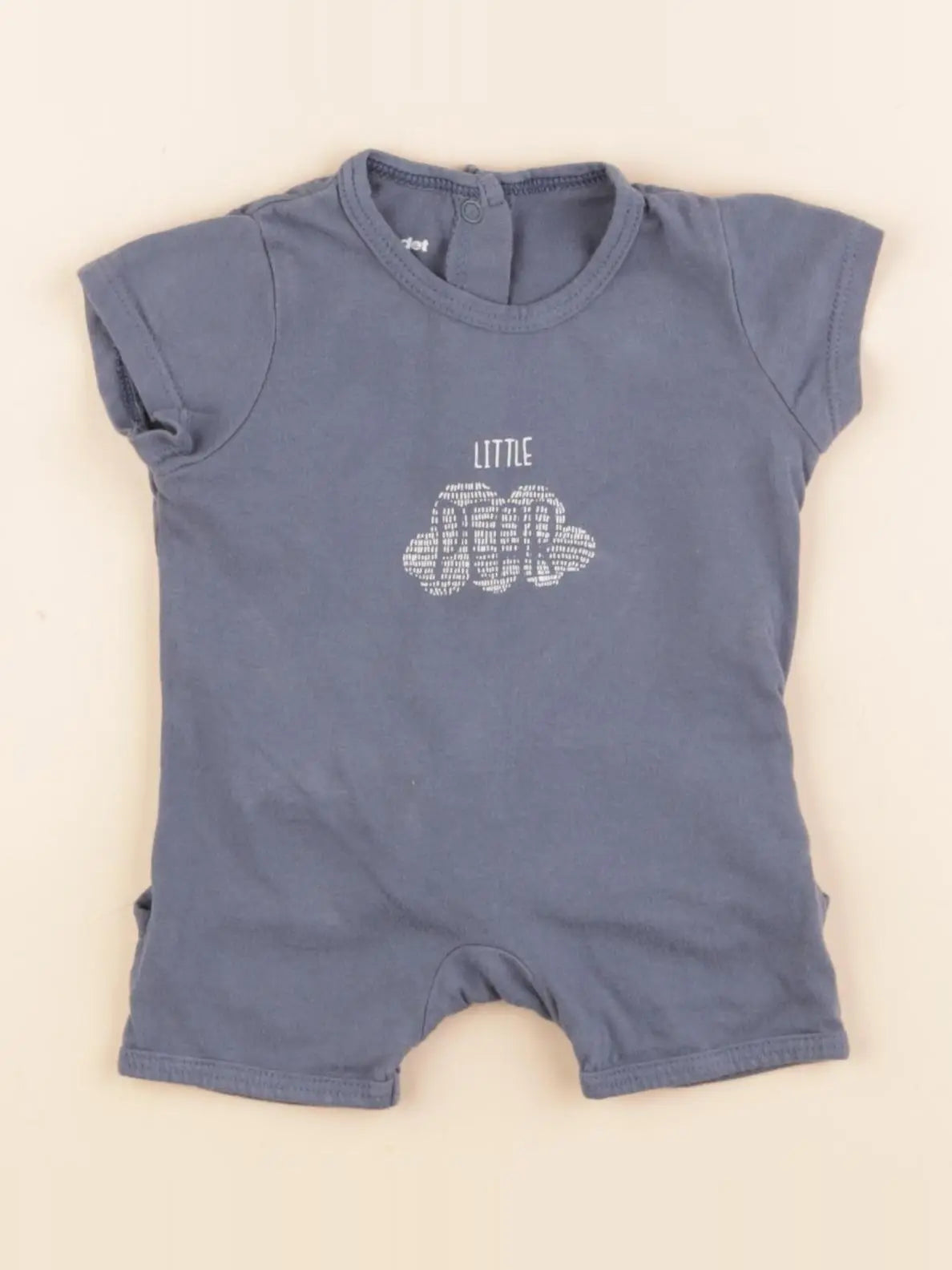 Vertbaudet - pyjama coton bleu - 1 mois
