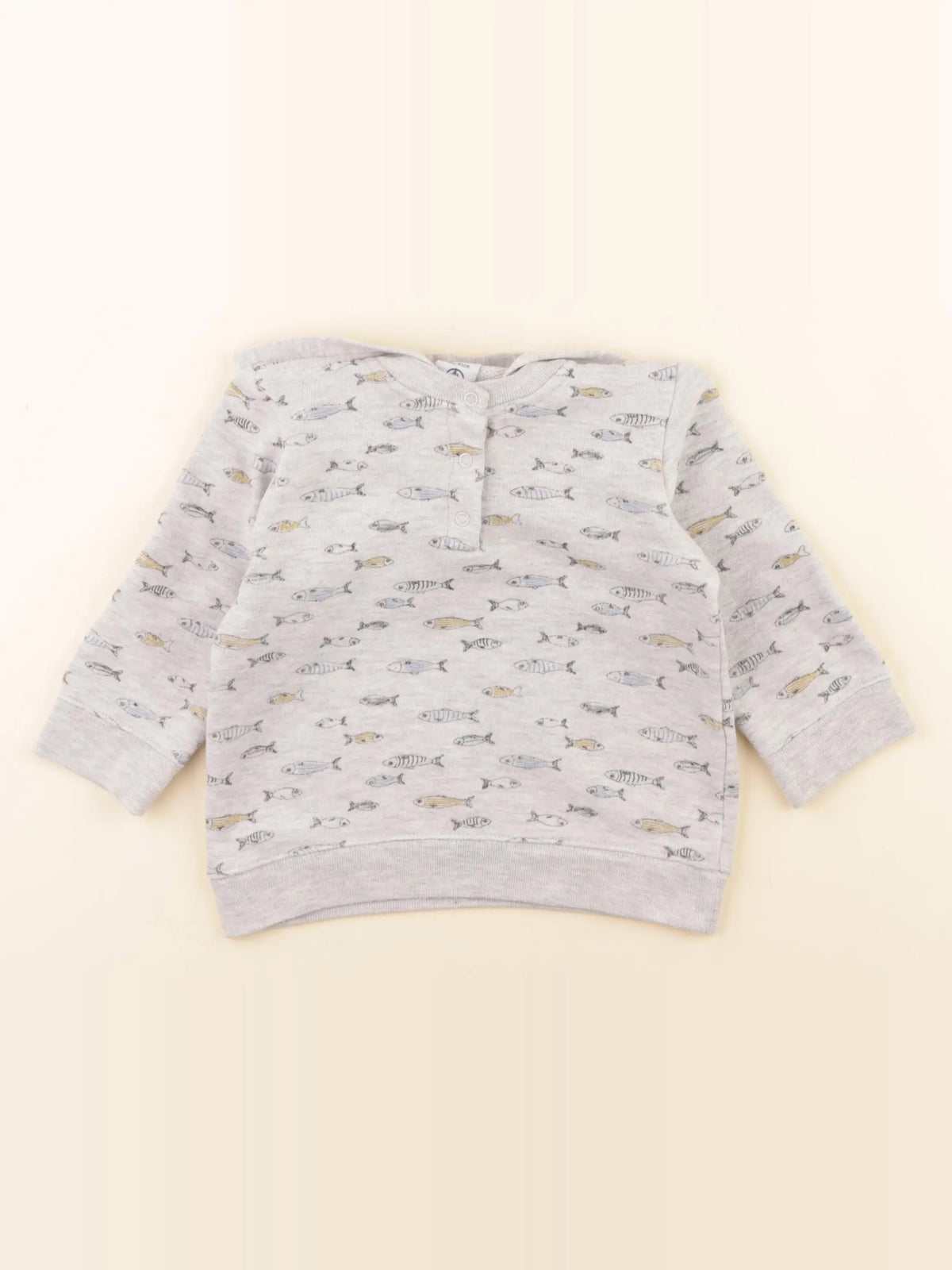 Petit Bateau - sweat gris - 18 mois