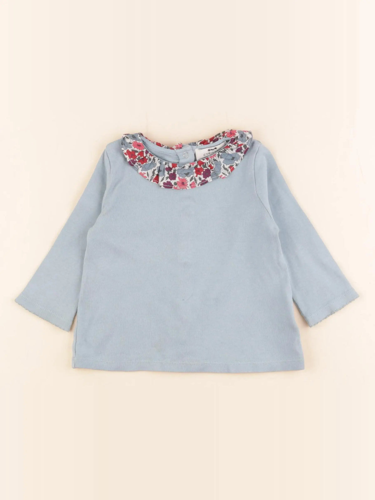 Cyrillus - tee-shirt bleu - 9 mois
