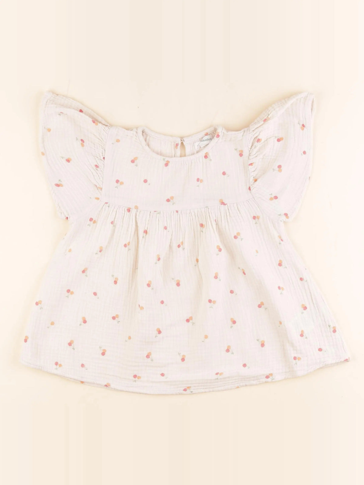 Vertbaudet - blouse beige - 7 ans